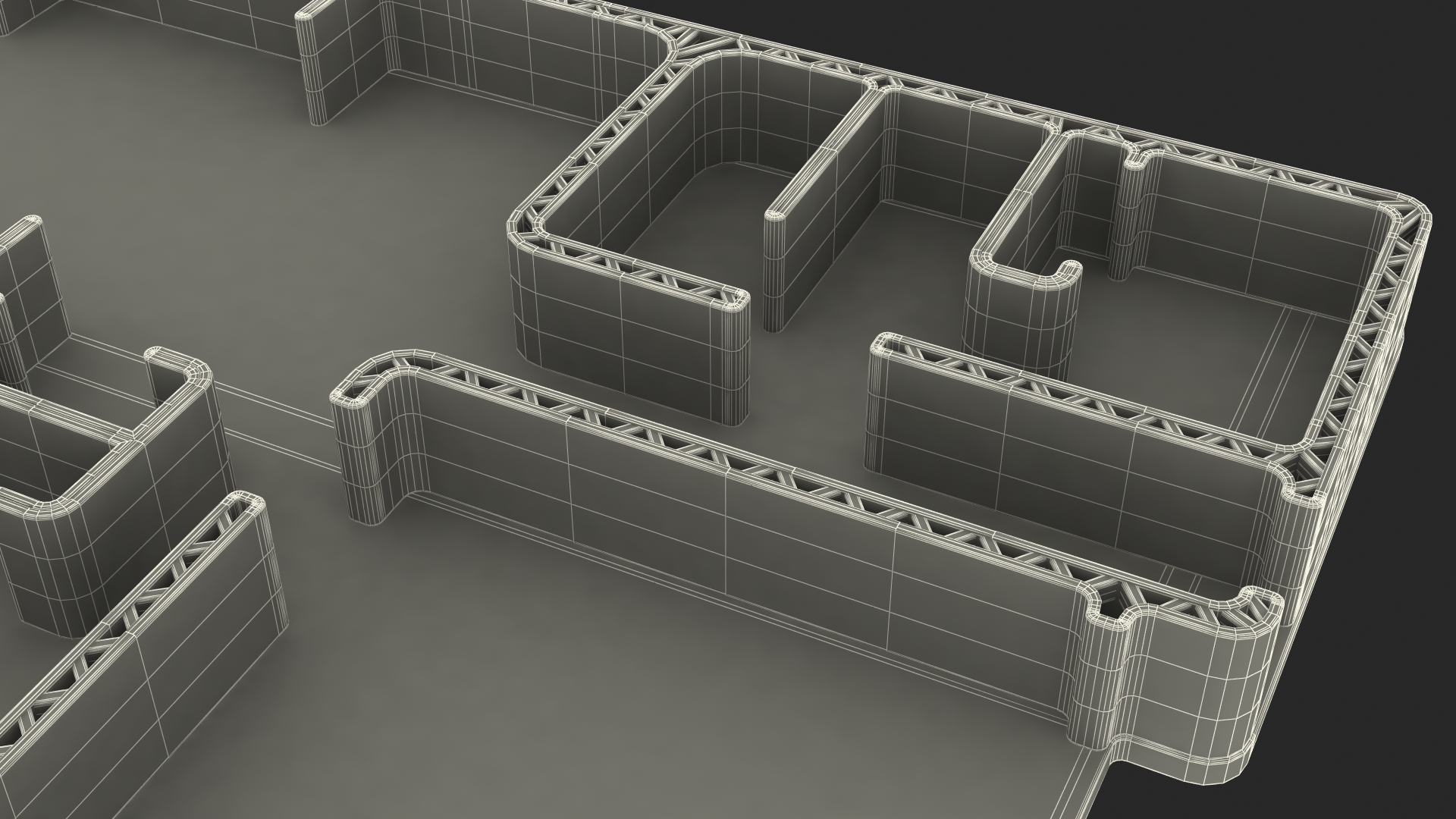 3D Printed House Unfinished 3D