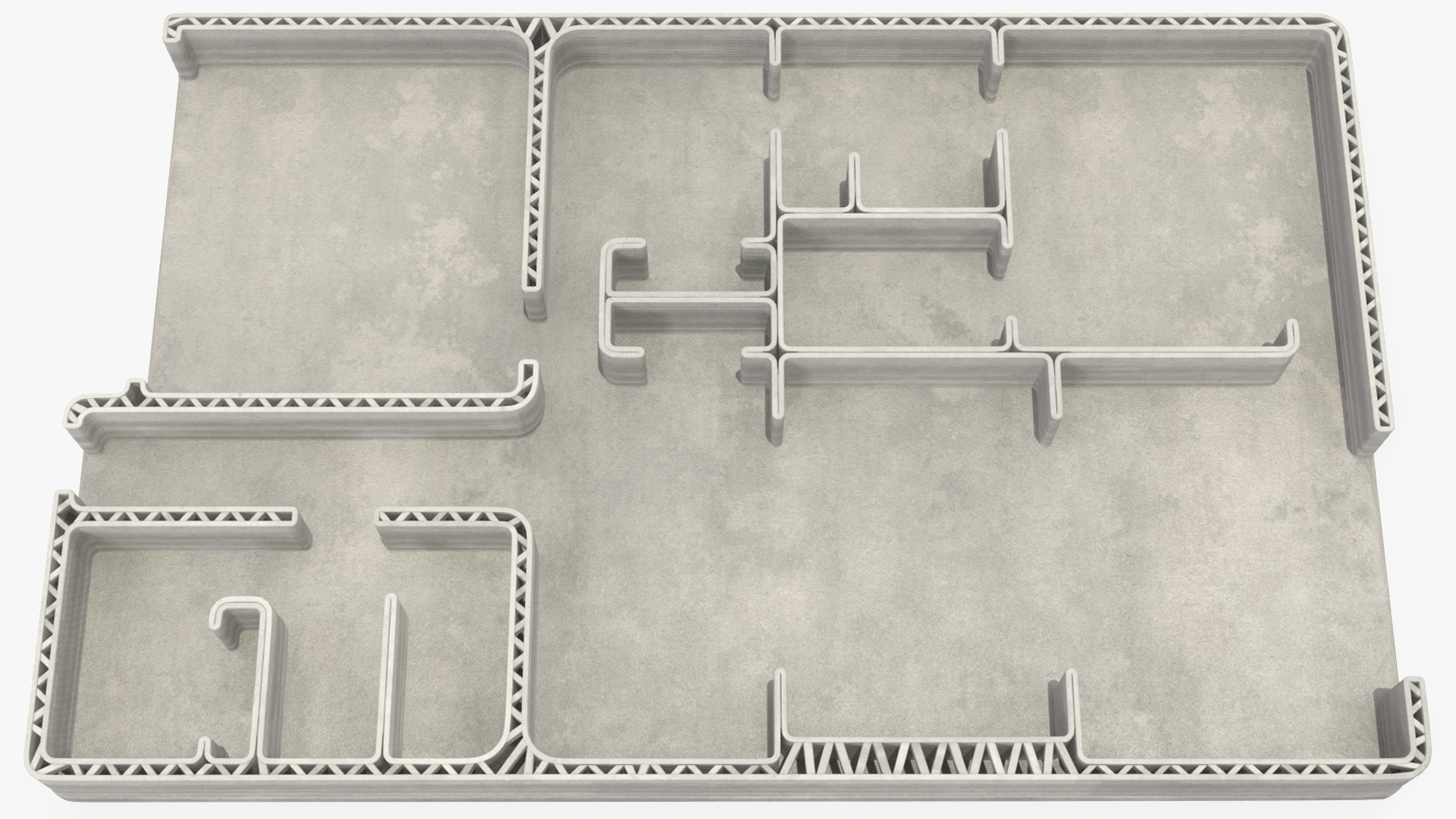 3D Printed House Unfinished 3D