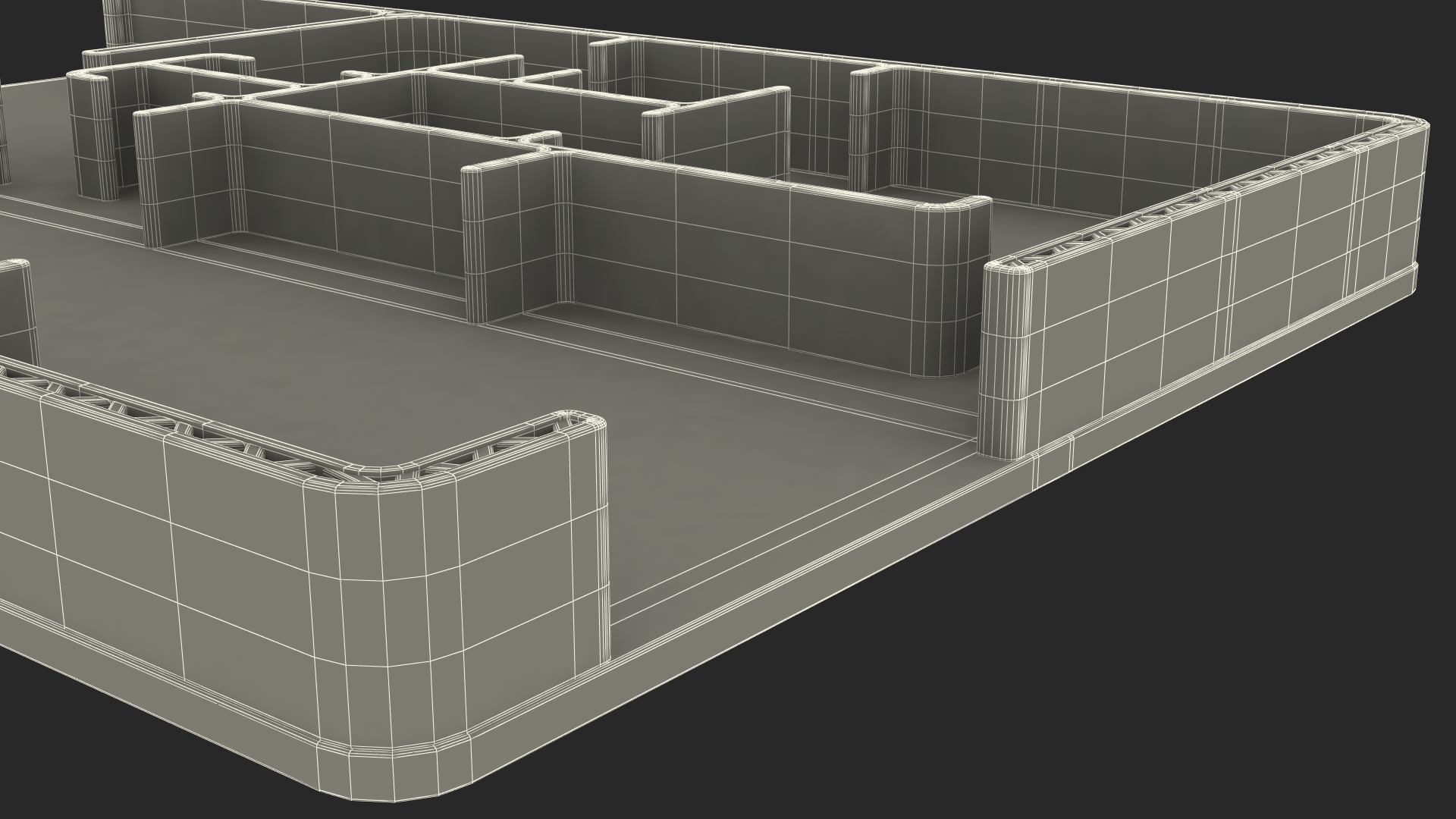 3D Printed House Unfinished 3D