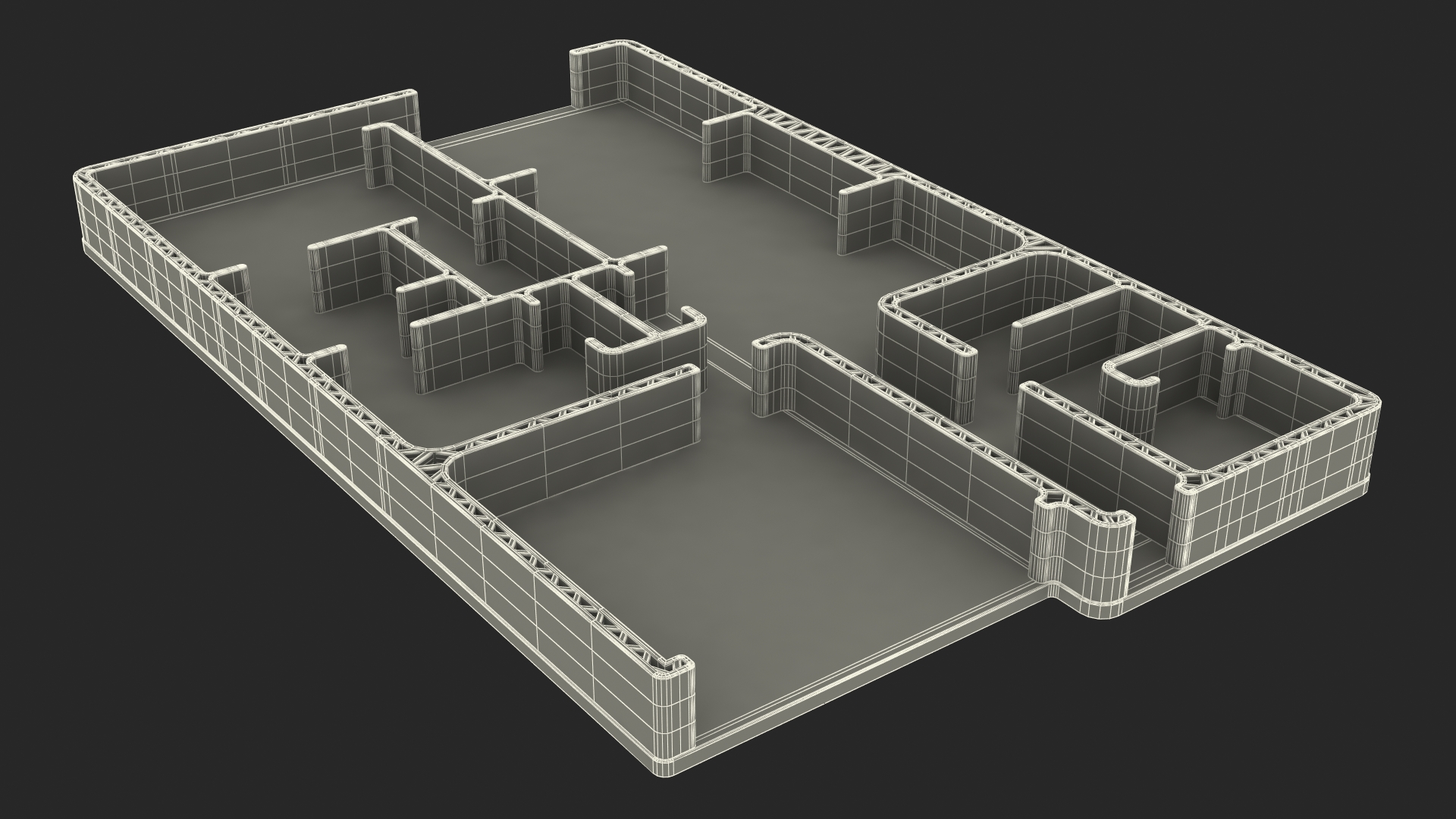 3D Printed House Unfinished 3D