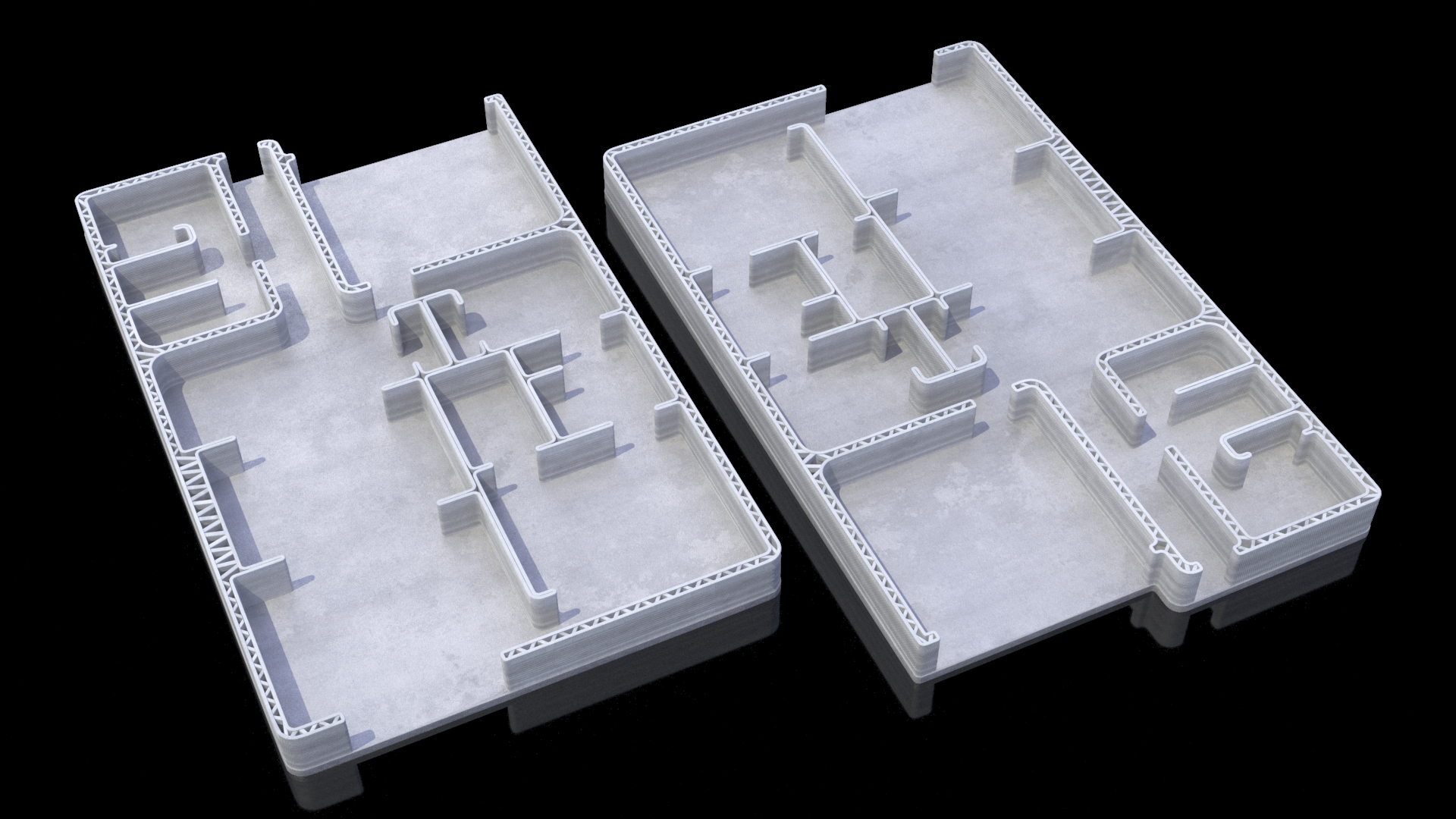 3D Printed House Unfinished 3D