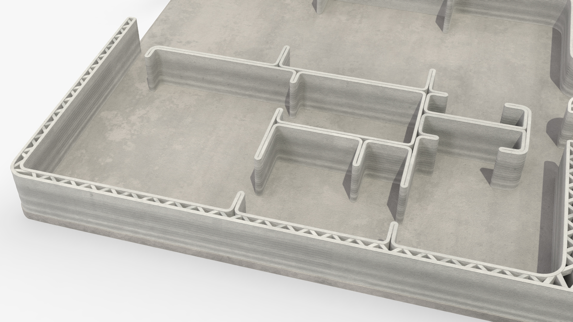 3D Printed House Unfinished 3D