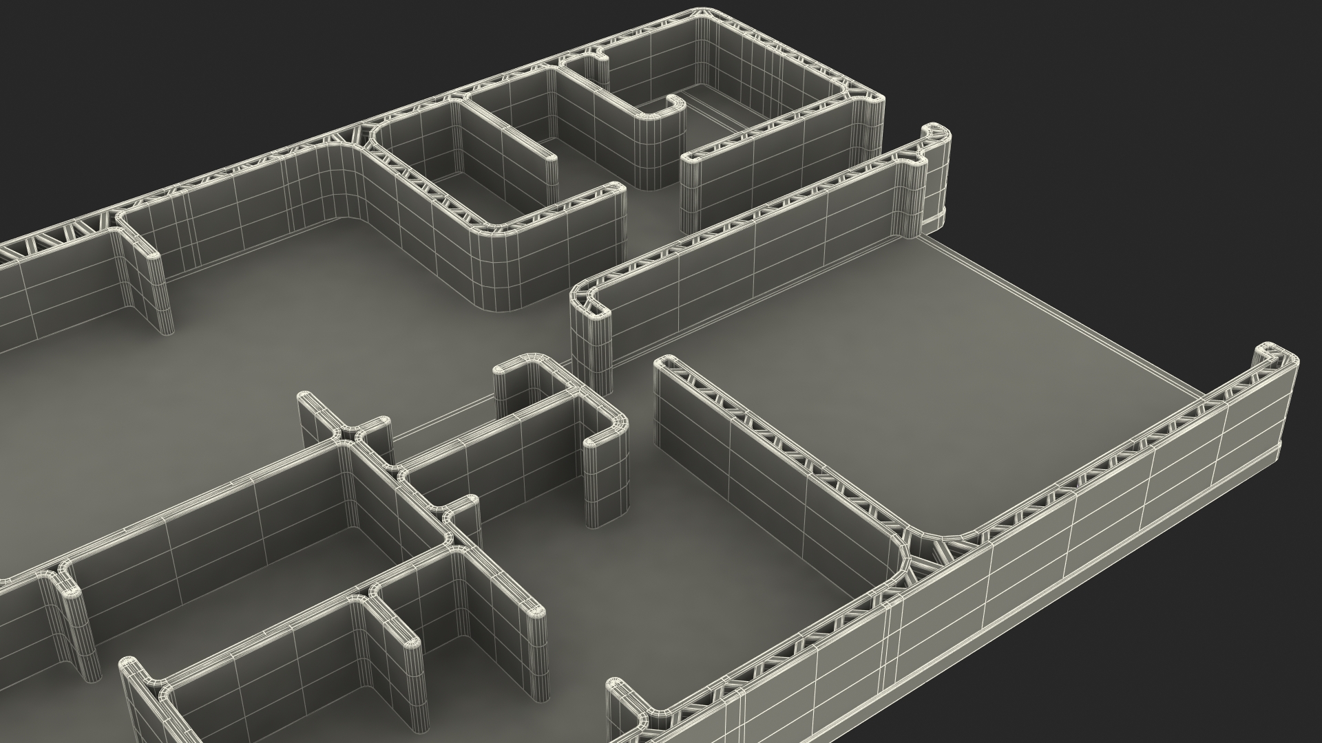 3D Printed House Unfinished 3D