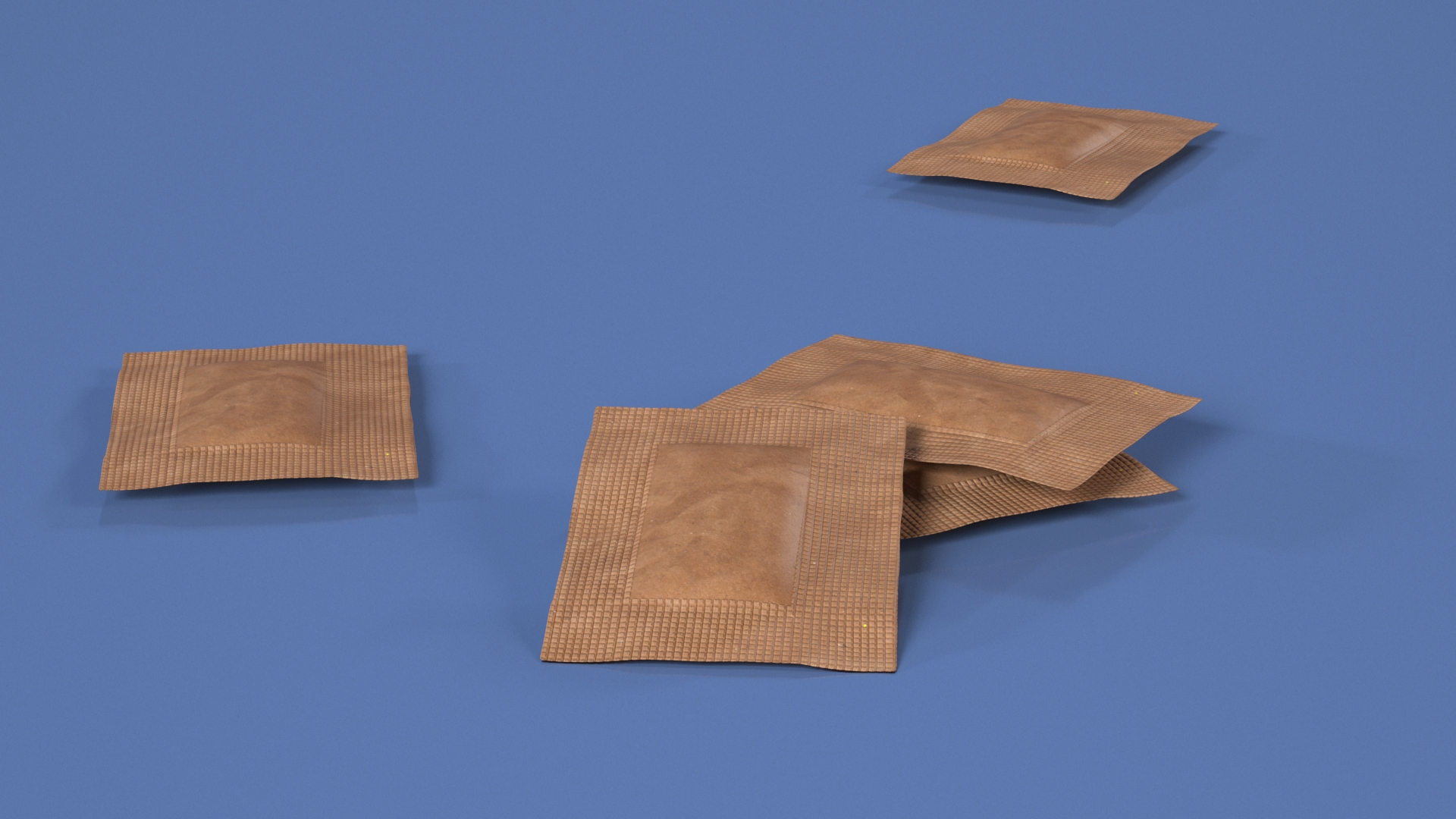 Brown Paper Sugar Sachet 3D model