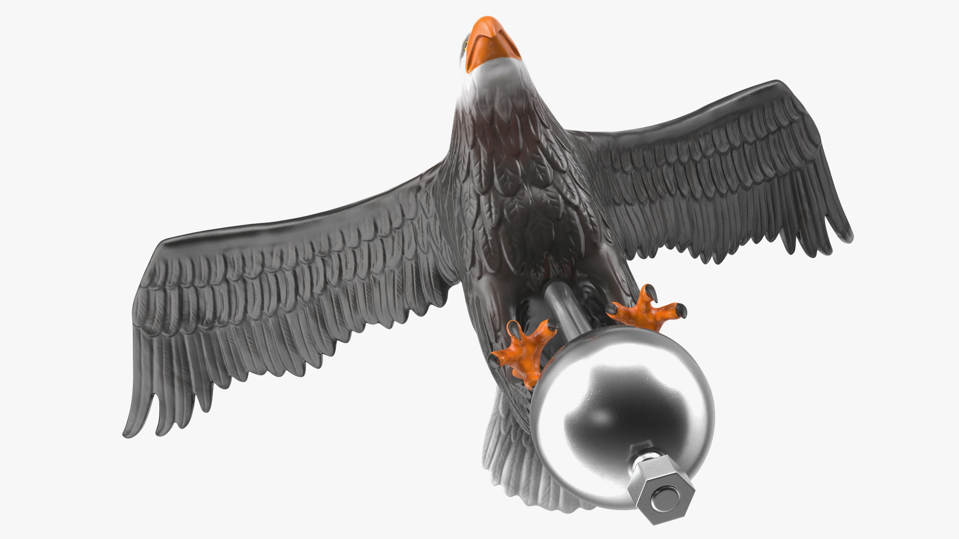 3D Flying Eagle Flagpole Topper model