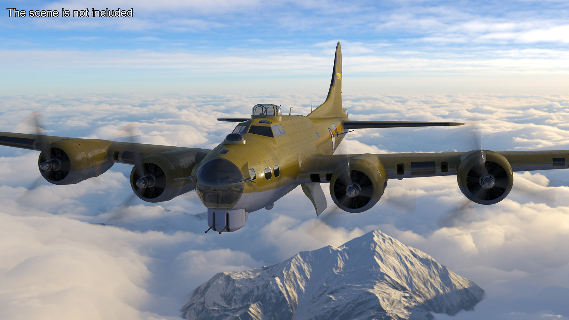 Boeing B-17 Bomber Rigged for Maya 3D model