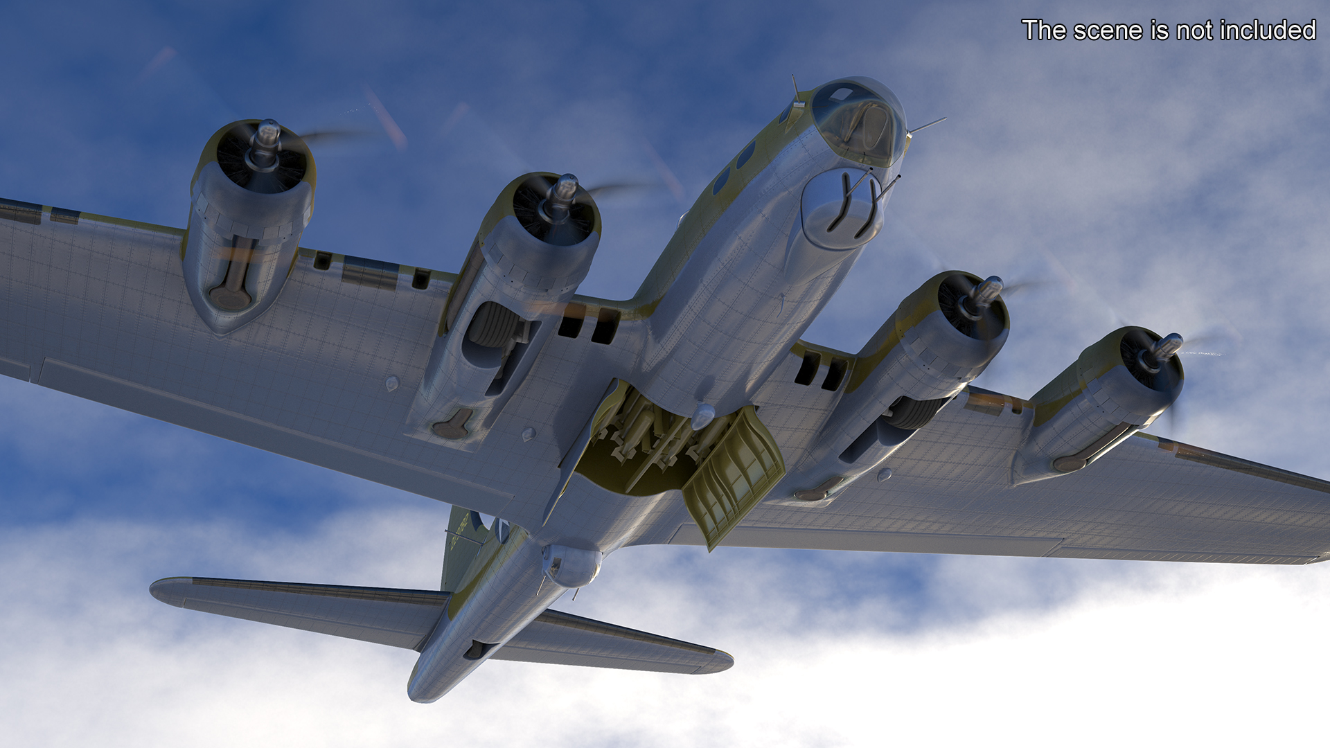 Boeing B-17 Bomber Rigged for Maya 3D model