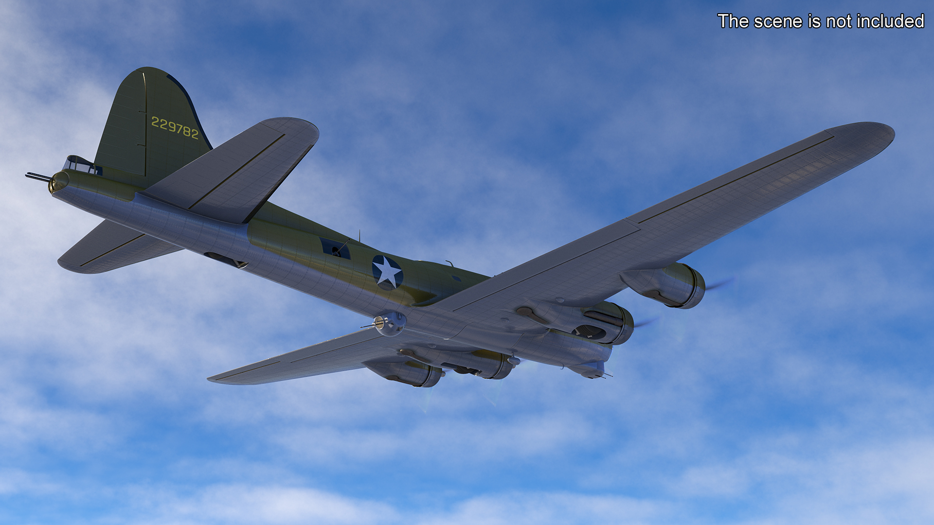 Boeing B-17 Bomber Rigged for Maya 3D model