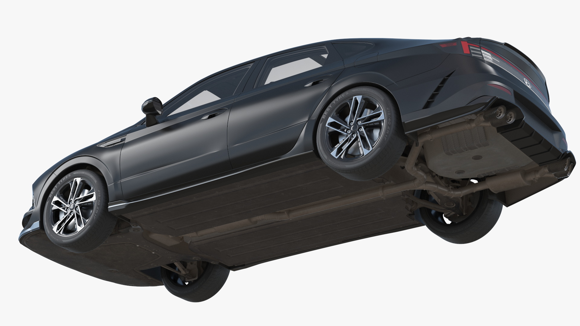 Modern Mid Size Sedan Black - view 11