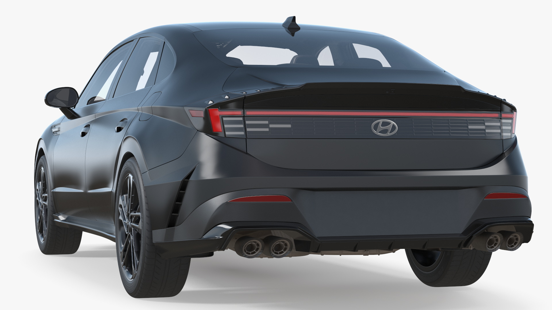 Modern Mid Size Sedan Black - view 6