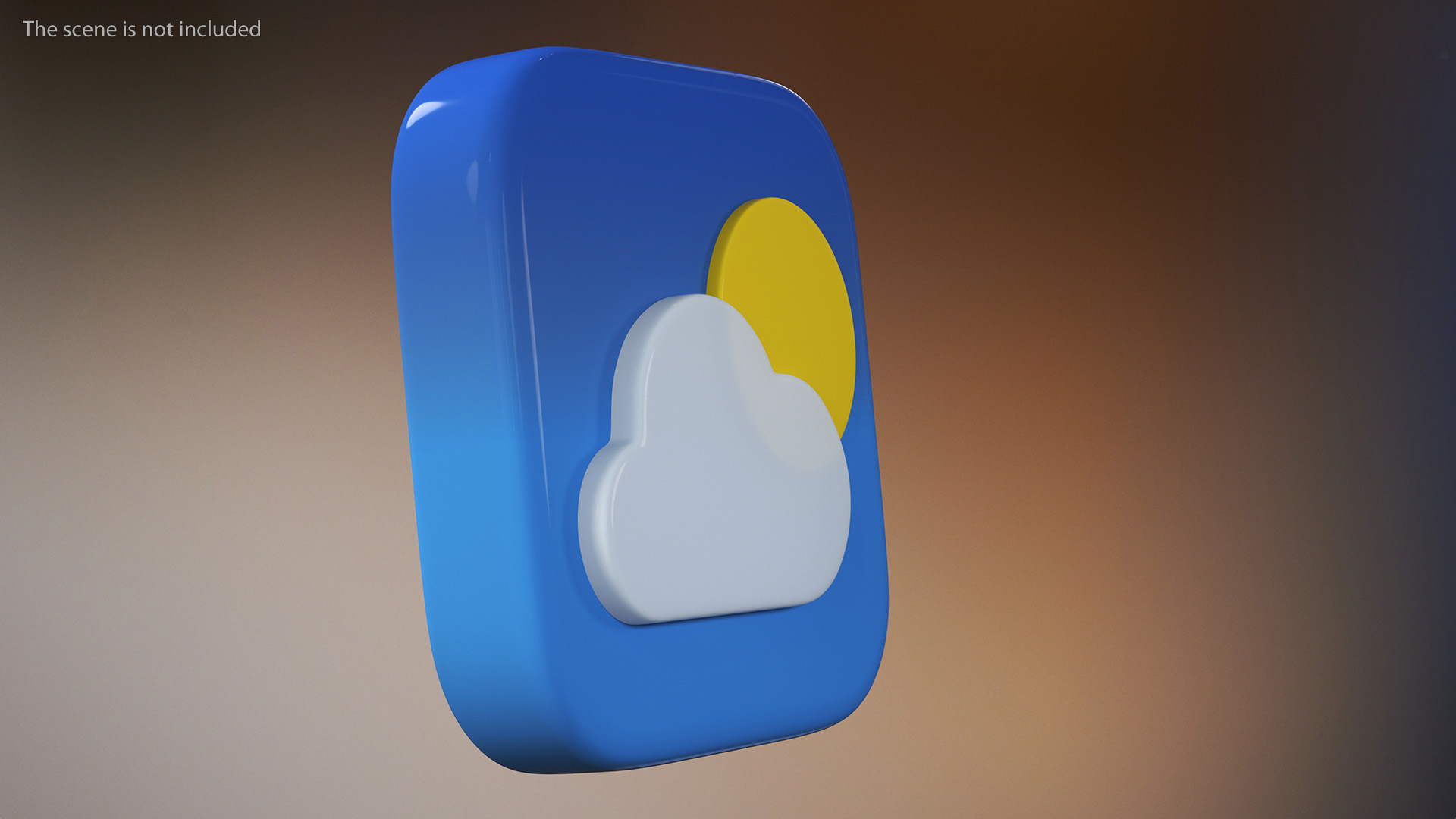 3D iPhone iOS Weather Icon model