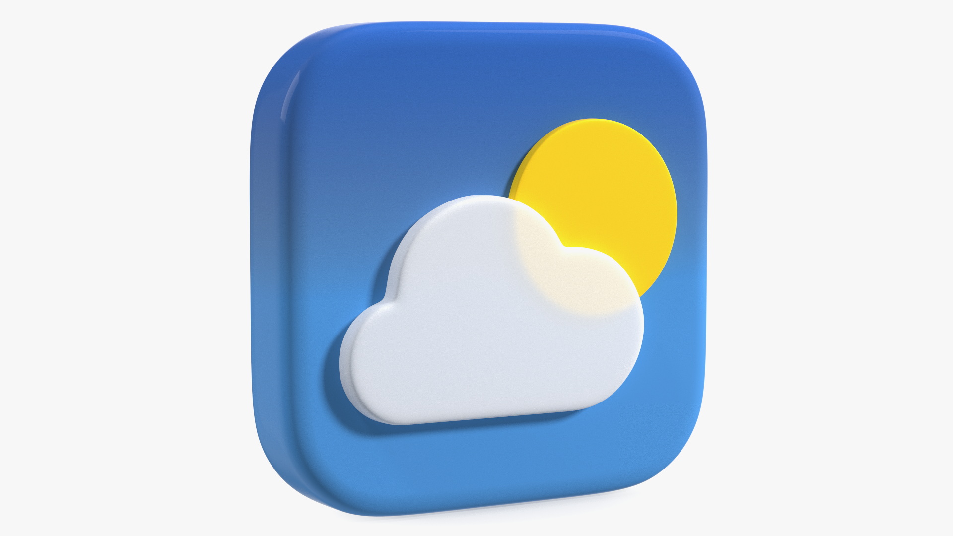 3D iPhone iOS Weather Icon model
