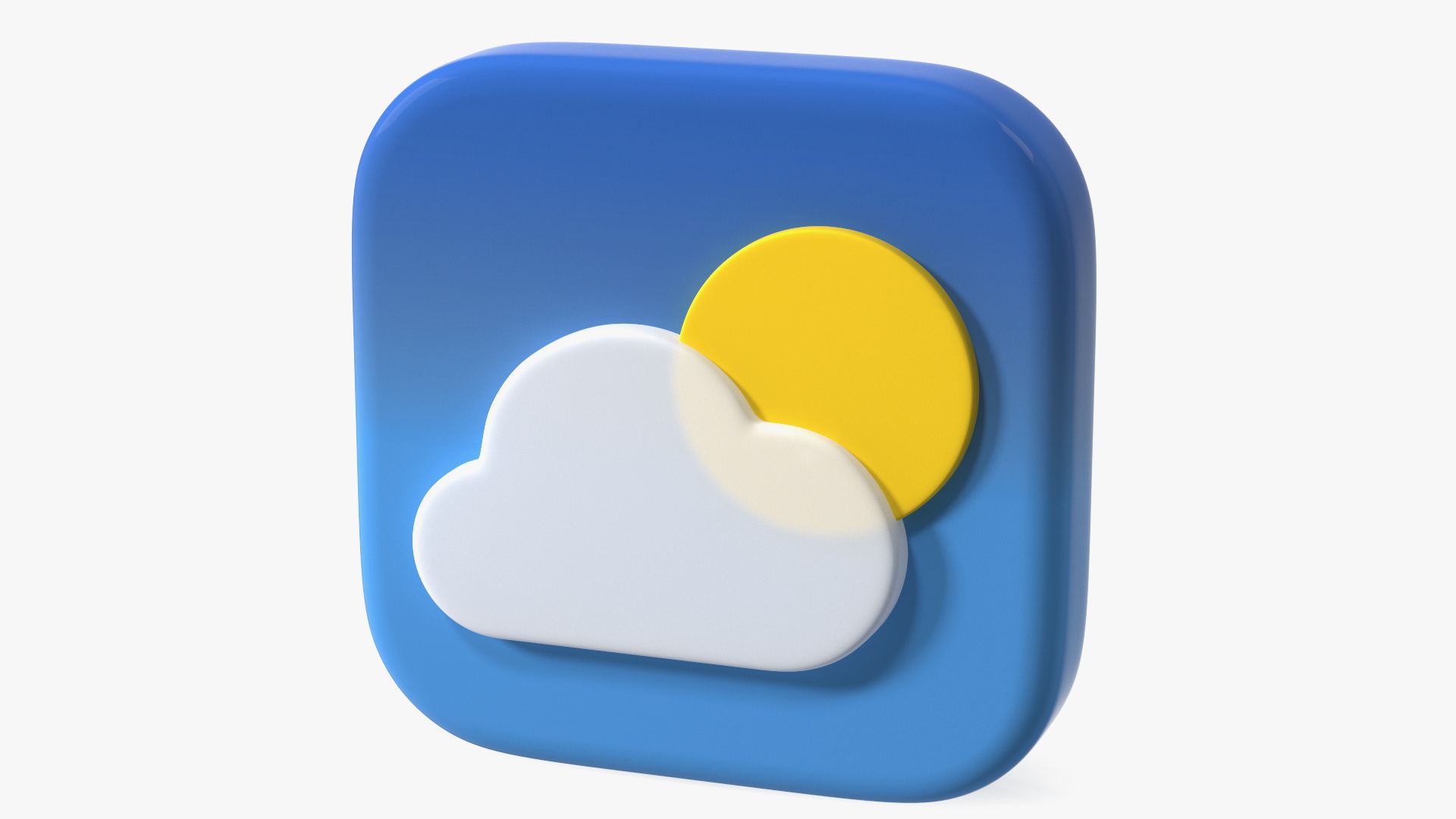 3D iPhone iOS Weather Icon model