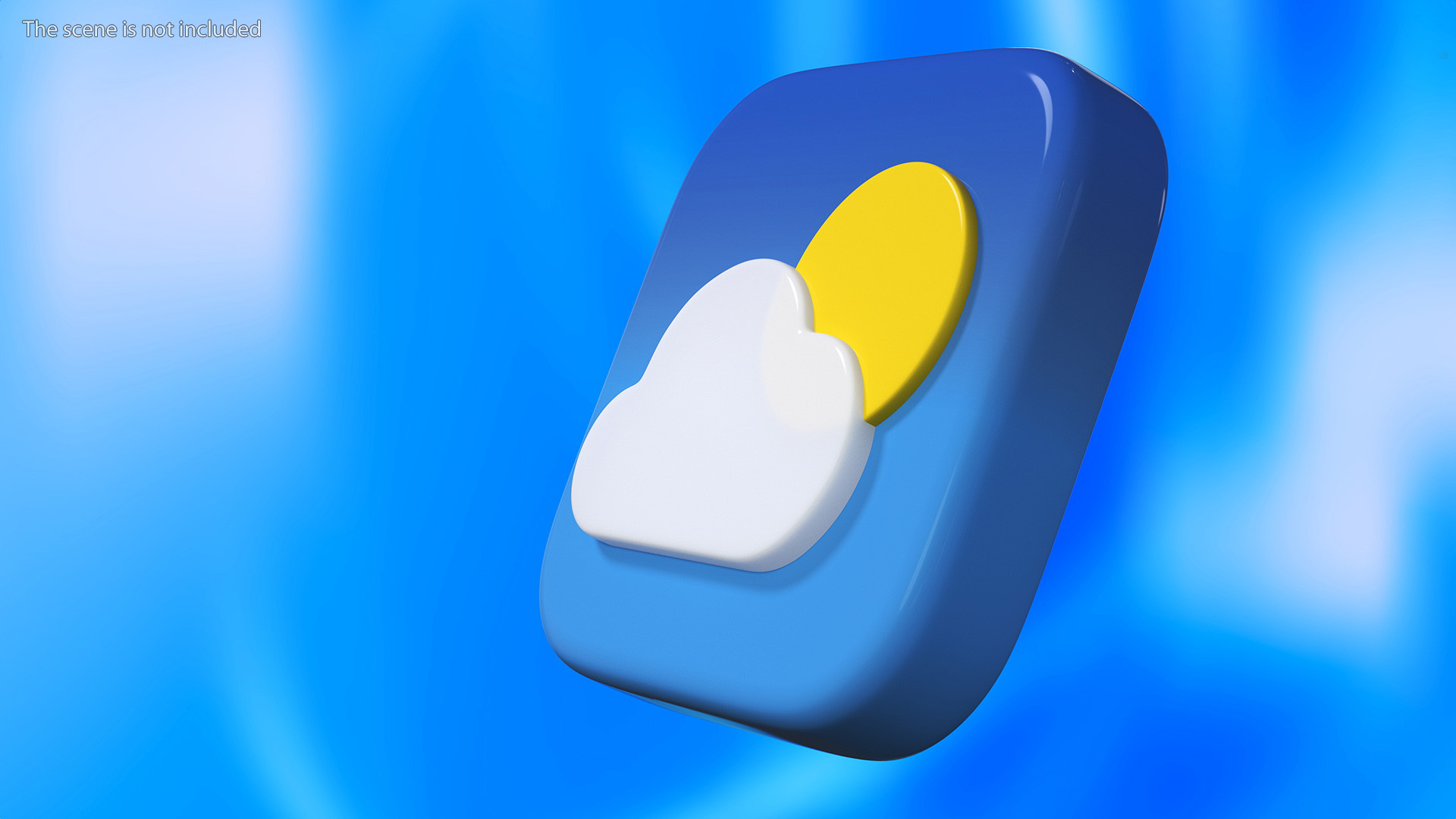 3D iPhone iOS Weather Icon model