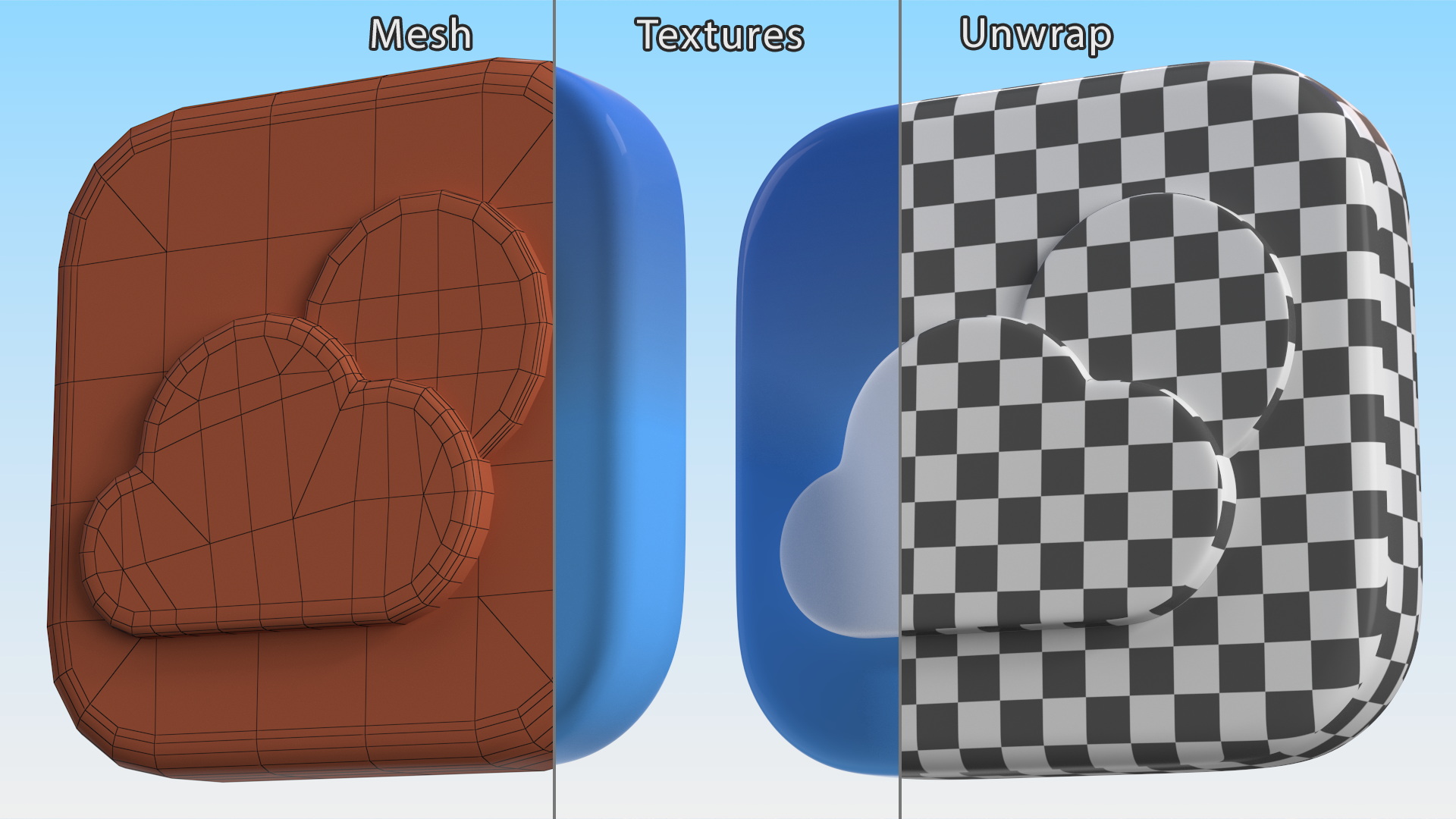 3D iPhone iOS Weather Icon model
