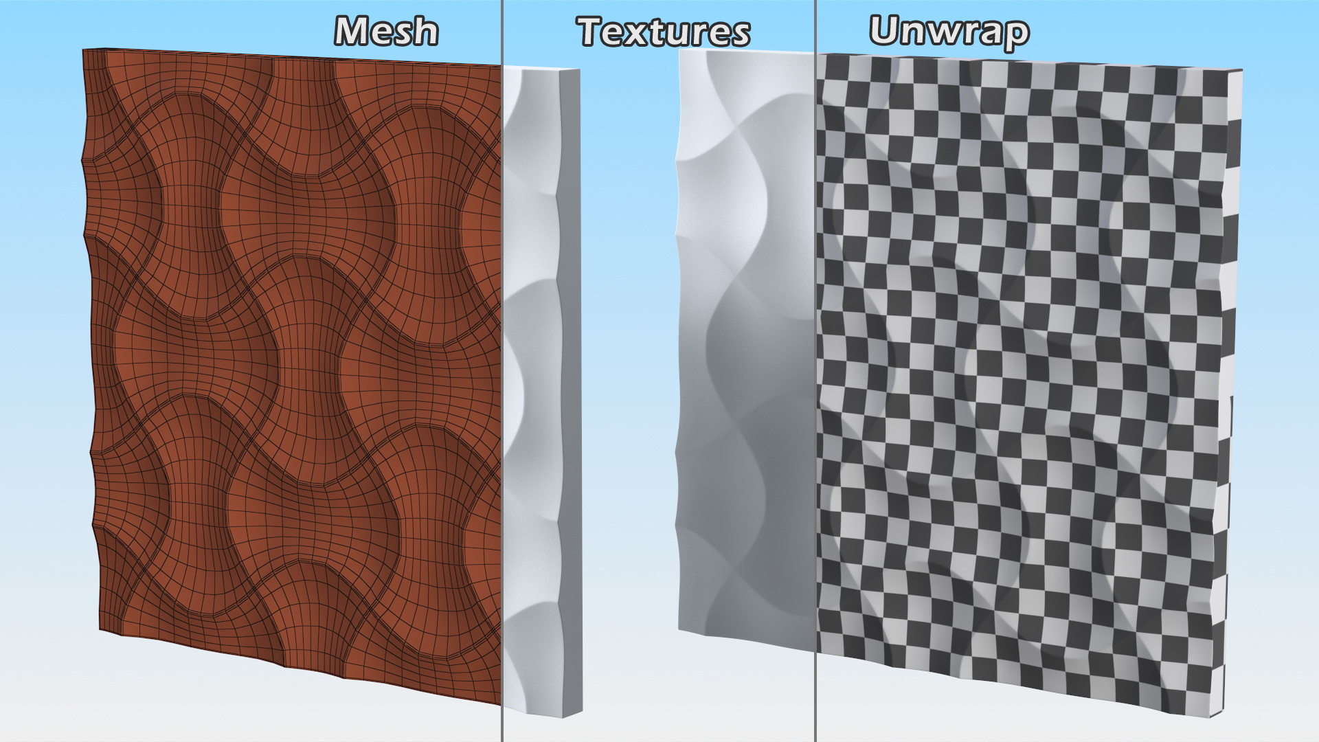 3D 3D Wall Panel Wave Ceramic