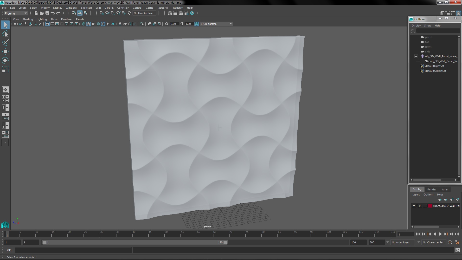 3D 3D Wall Panel Wave Ceramic