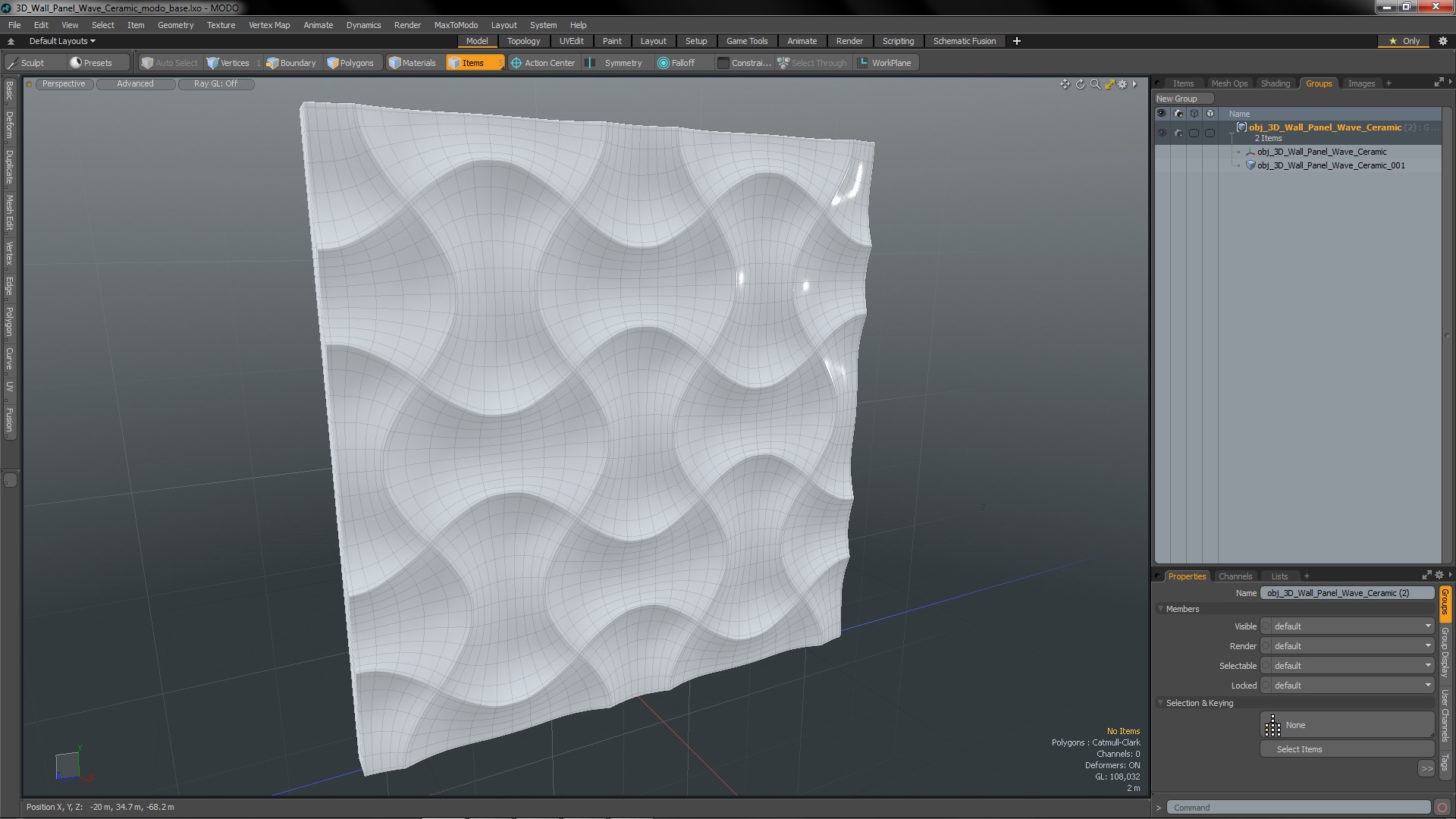 3D 3D Wall Panel Wave Ceramic