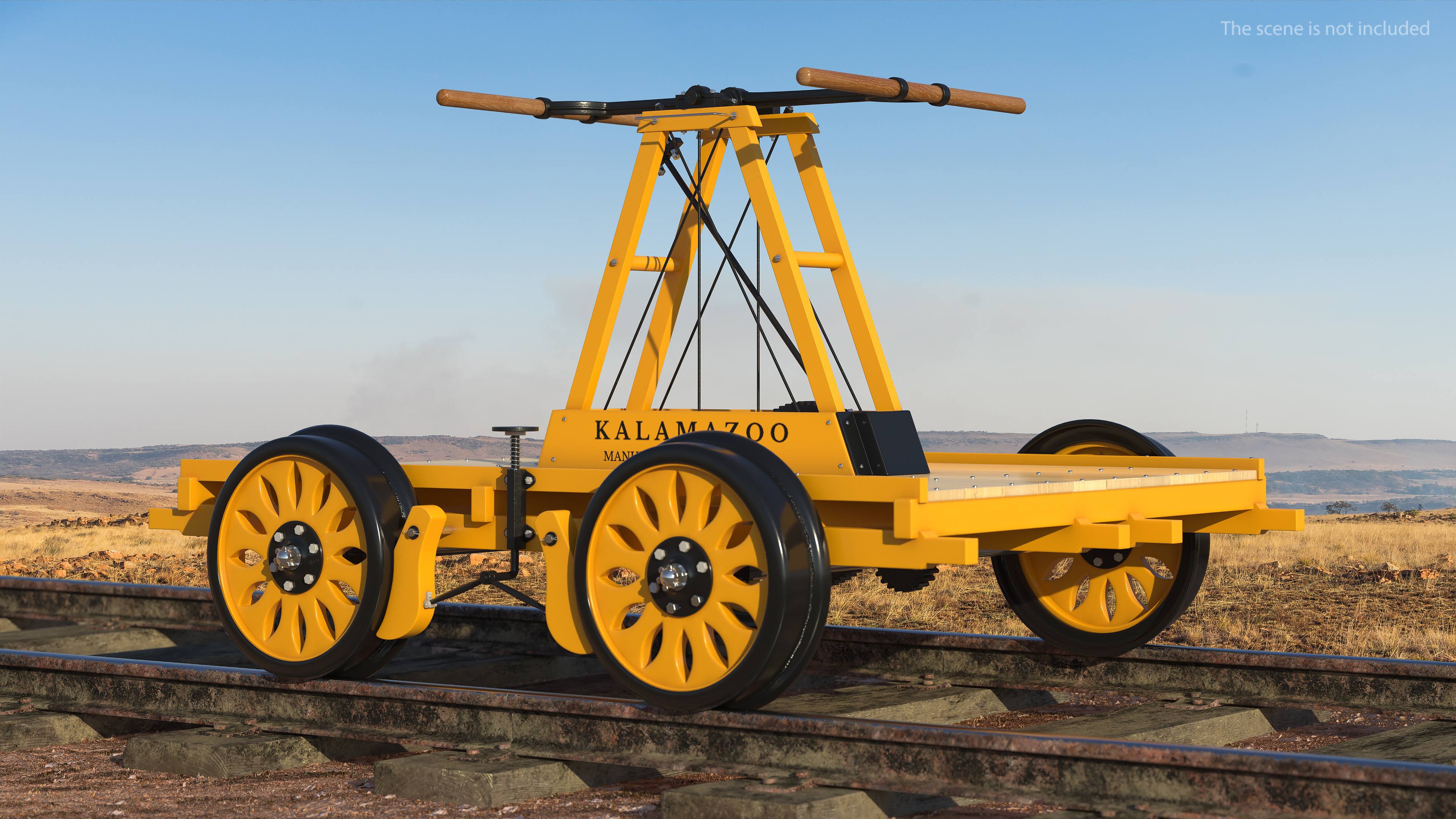 Kalamazoo Railway Handcar Rigged 3D