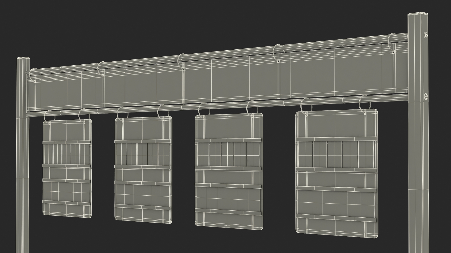 Fruit Display Rack with Price Tags 3D model