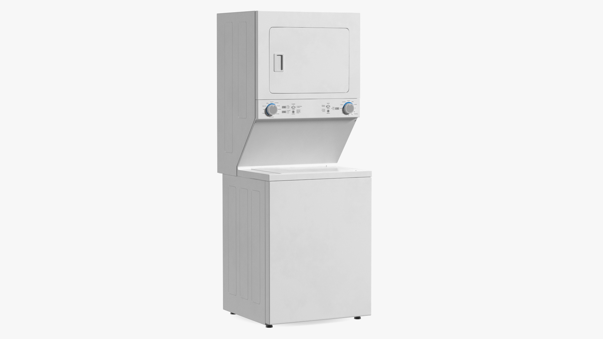 3D Stacked Washer Dryer Laundry Center White