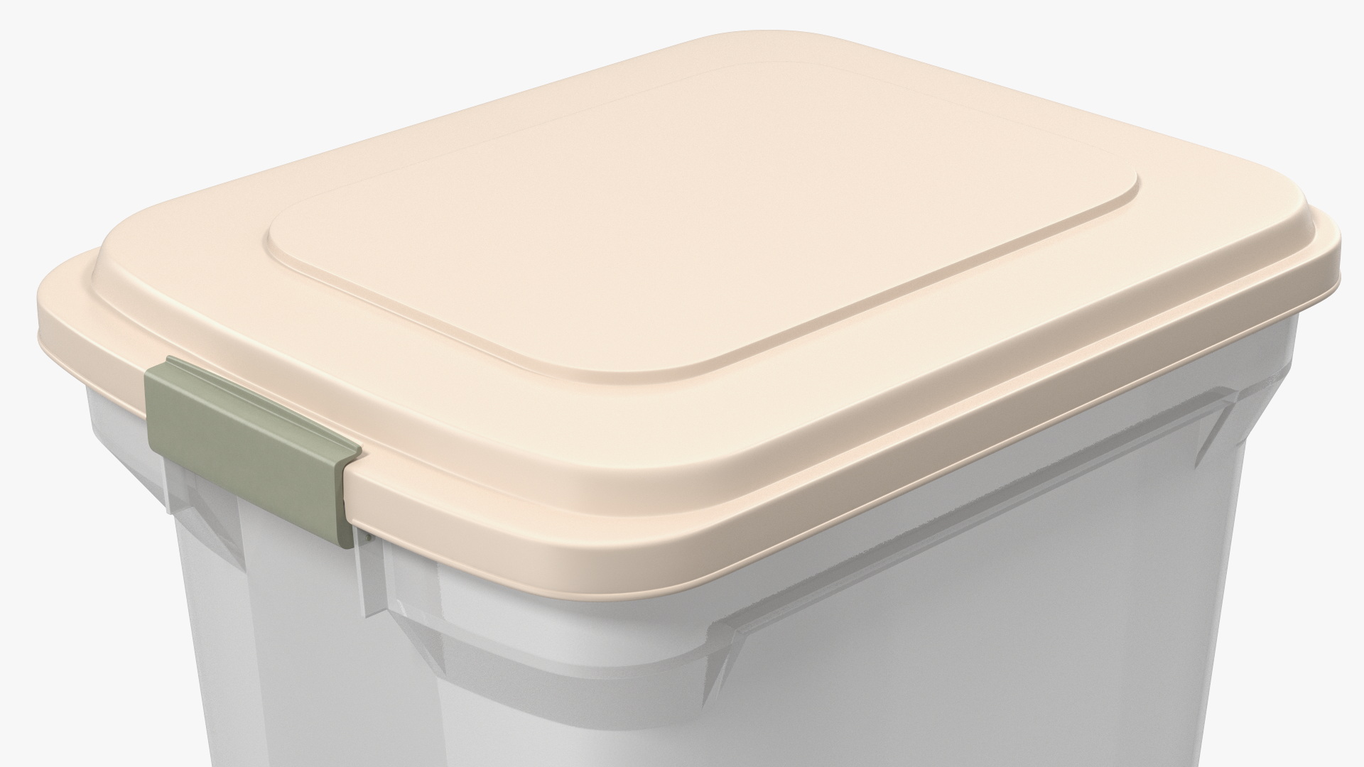 Wheeled Plastic Storage Container White 3D model
