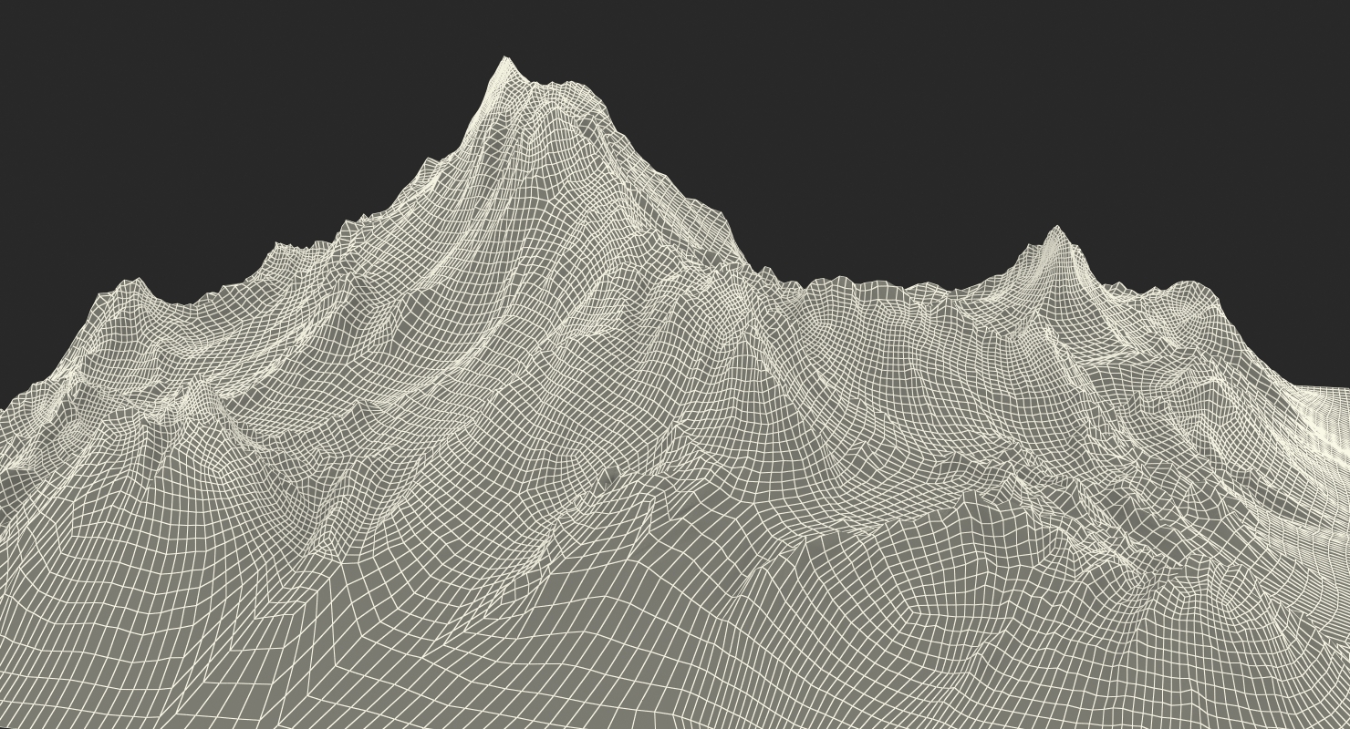3D Mountain Peak model