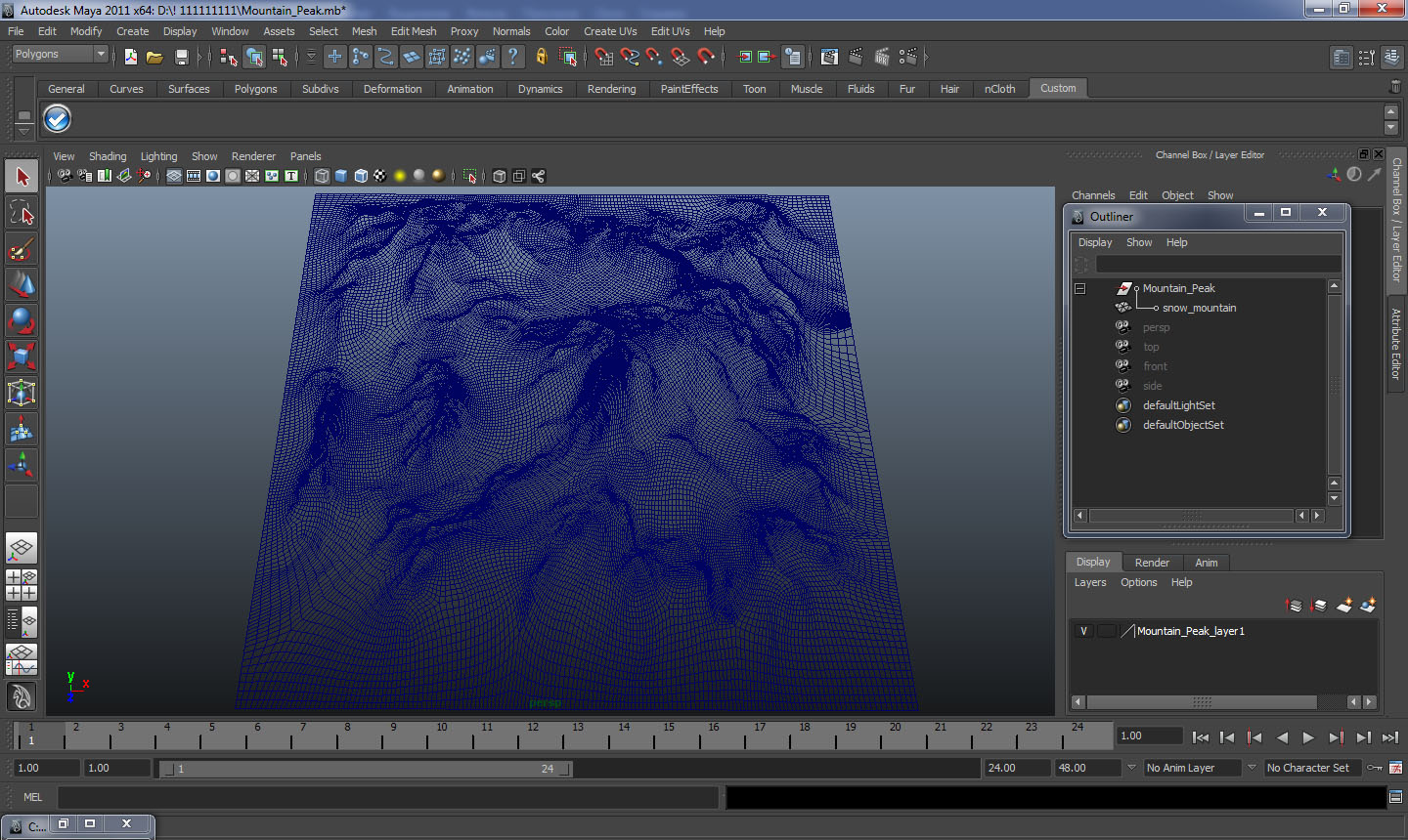 3D Mountain Peak model