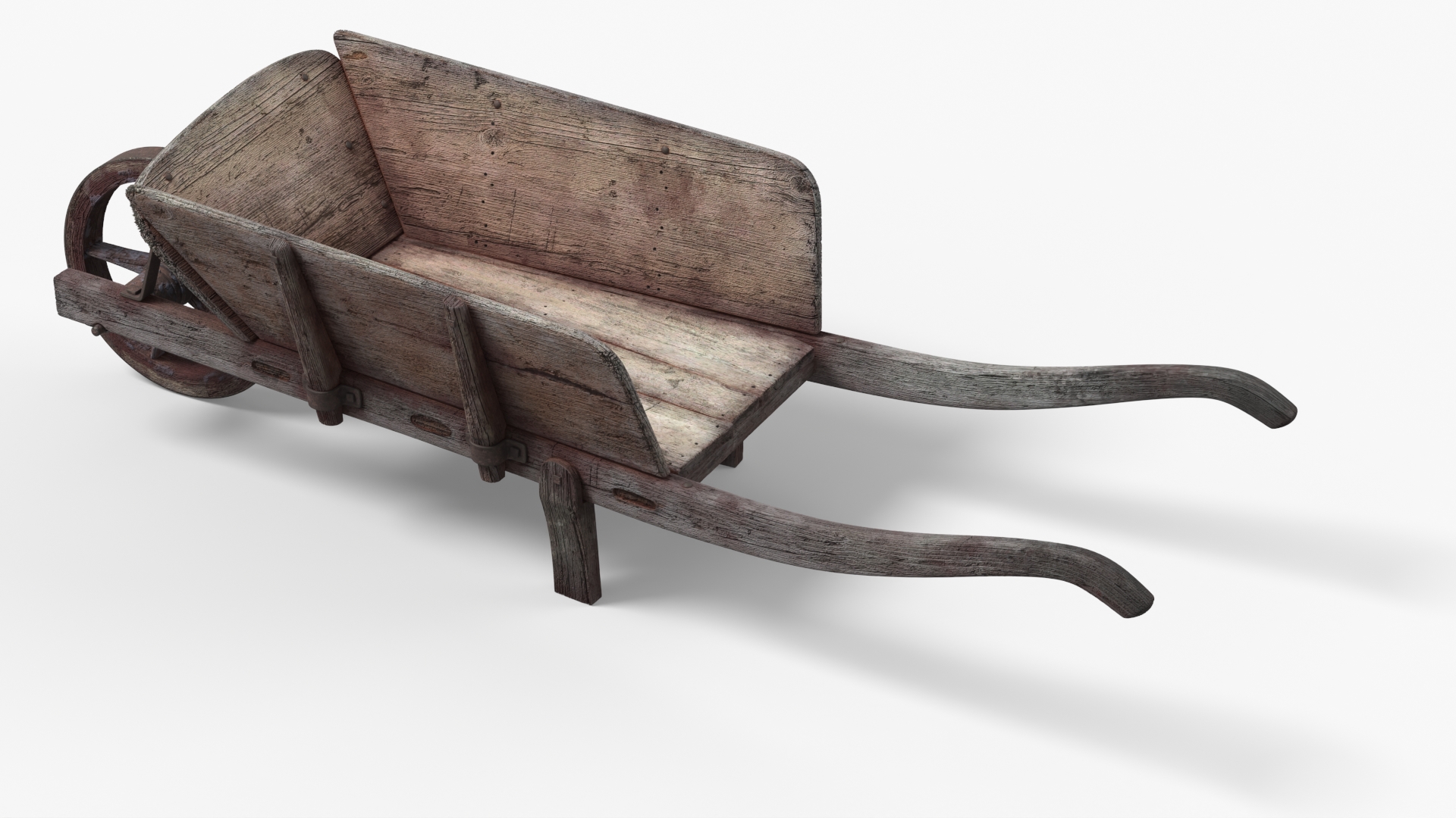 Wooden Wheelbarrow with Hay Bales Brown - view 7