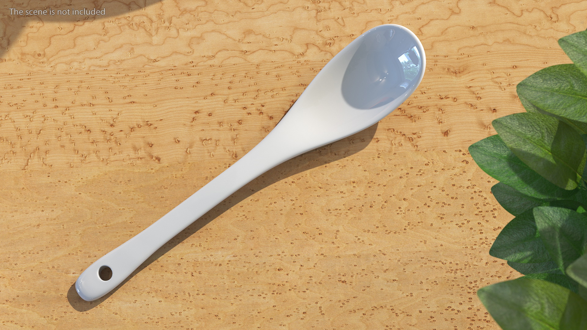 3D Spoon Porcelain White