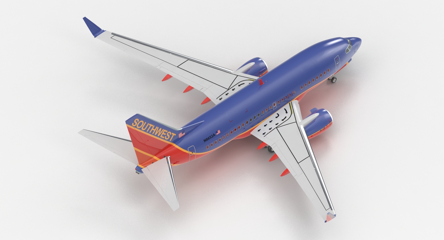 3D Boeing 737 600 Southwest Airlines model