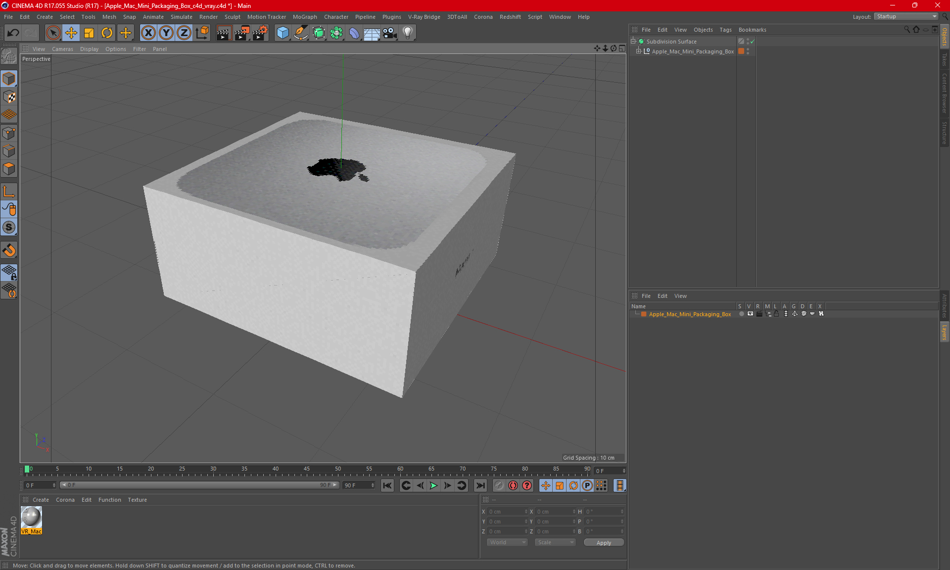 3D Apple Mac Mini Packaging Box model