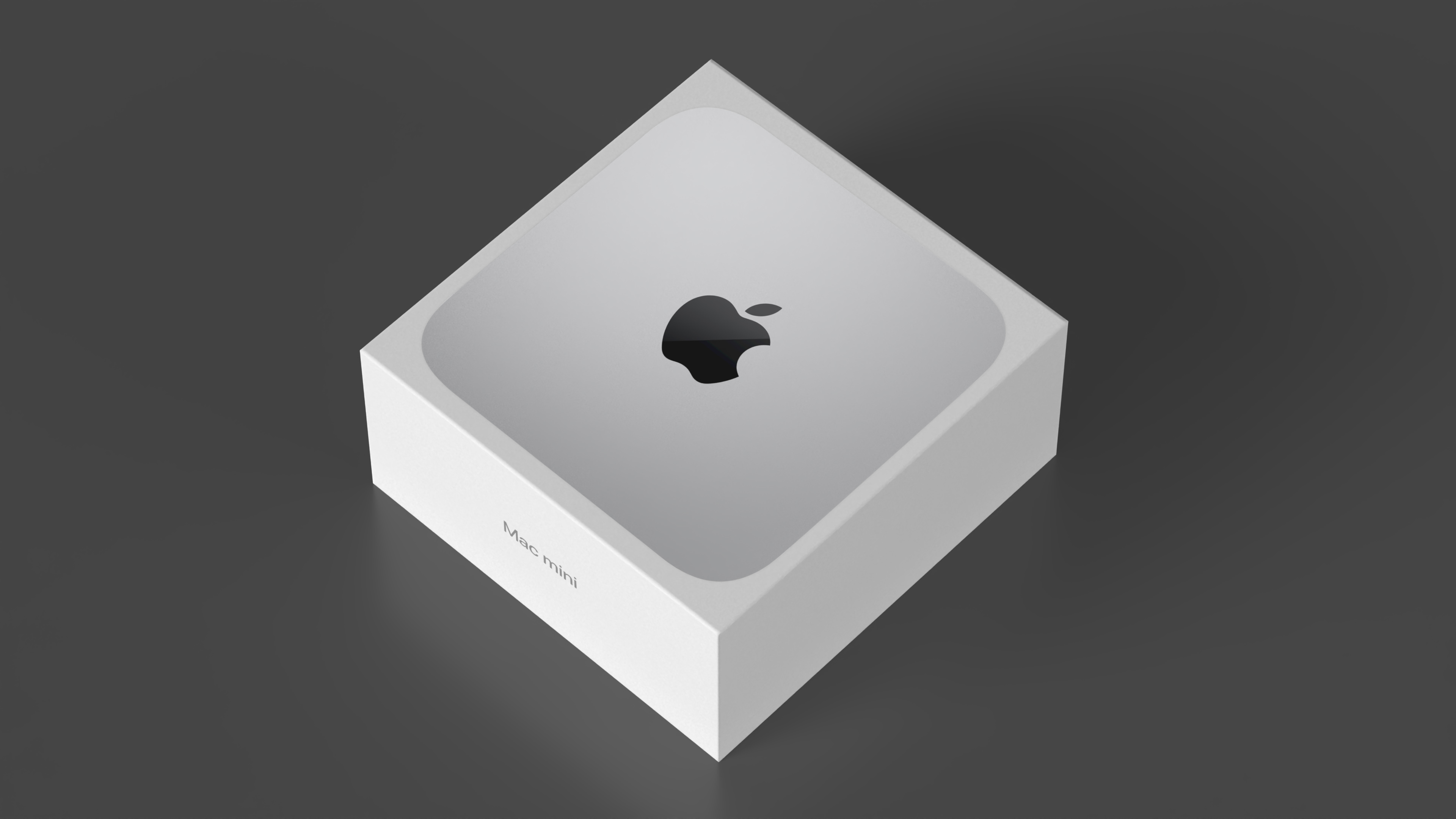 3D Apple Mac Mini Packaging Box model