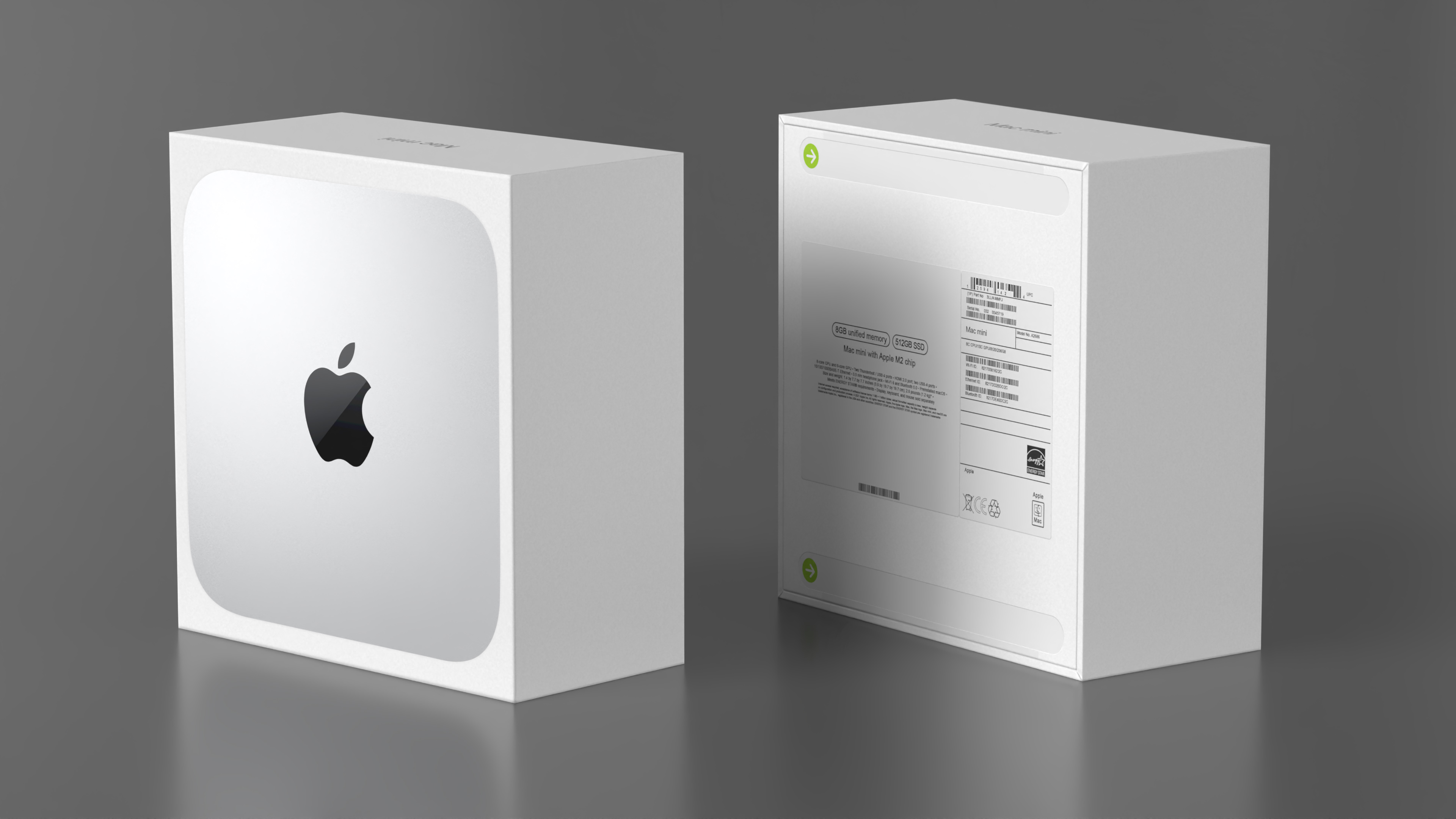 3D Apple Mac Mini Packaging Box model