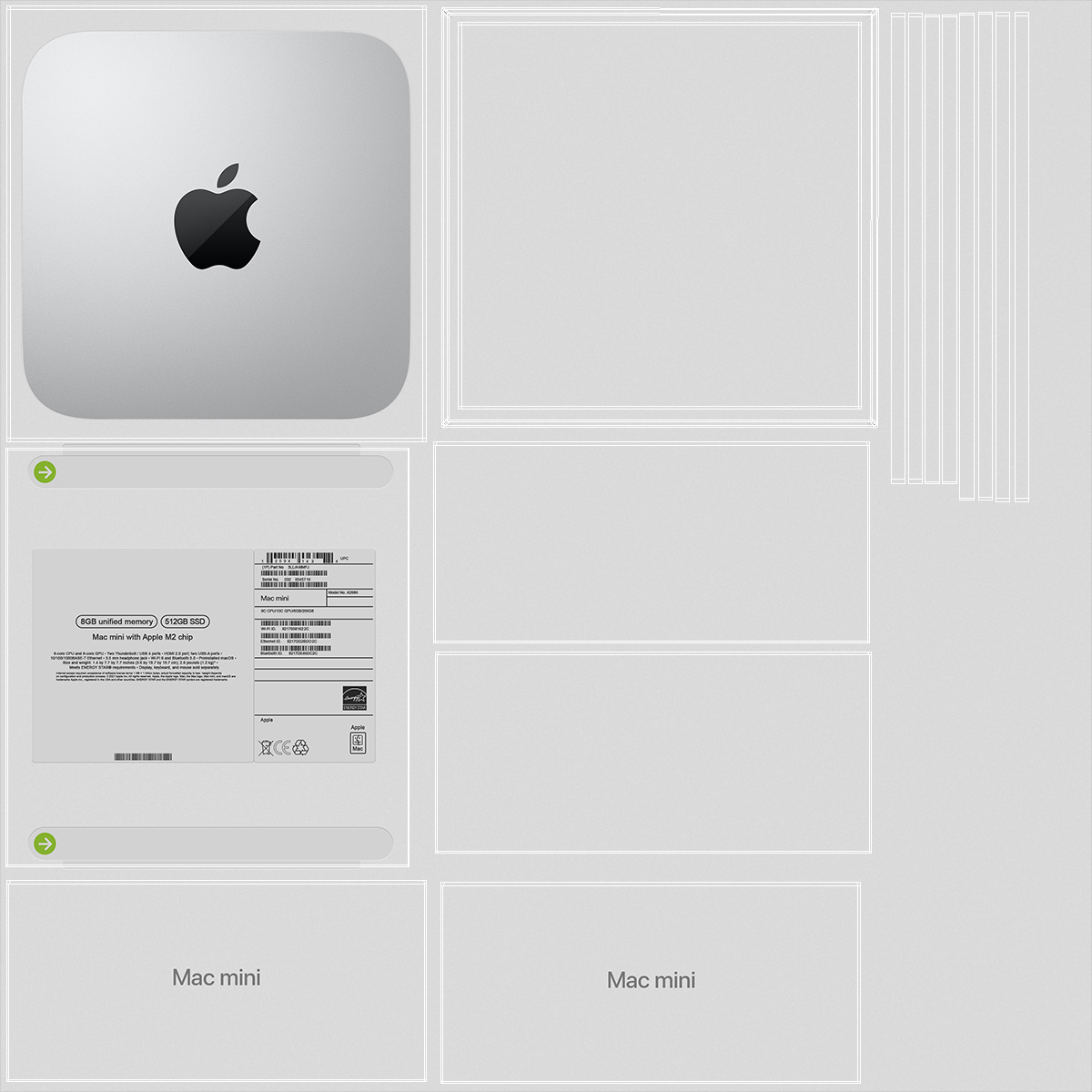 3D Apple Mac Mini Packaging Box model