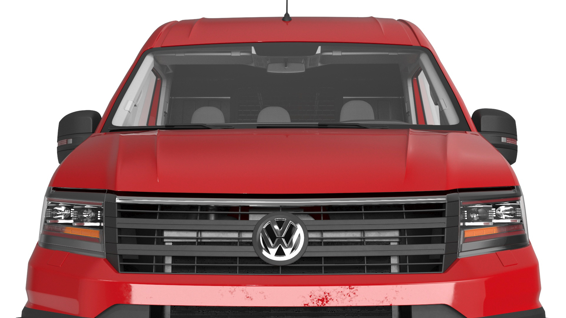 Volkswagen Crafter Van 2024 Red Color 3D