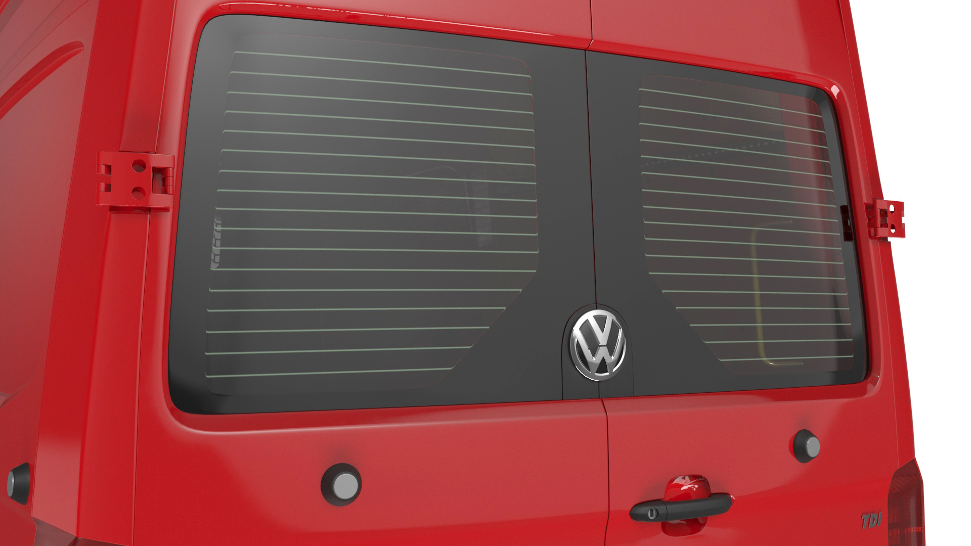 Volkswagen Crafter Van 2024 Red Color 3D