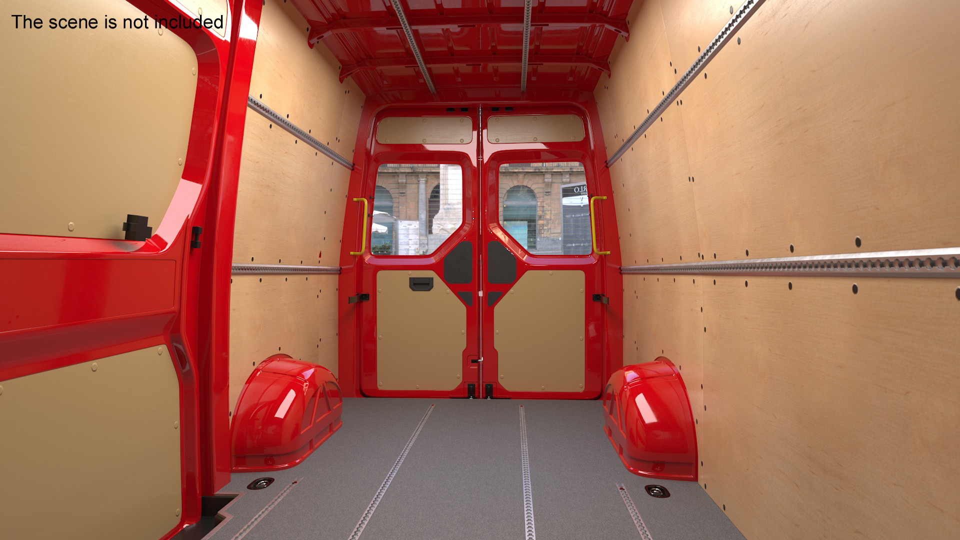 Volkswagen Crafter Van 2024 Red Color 3D