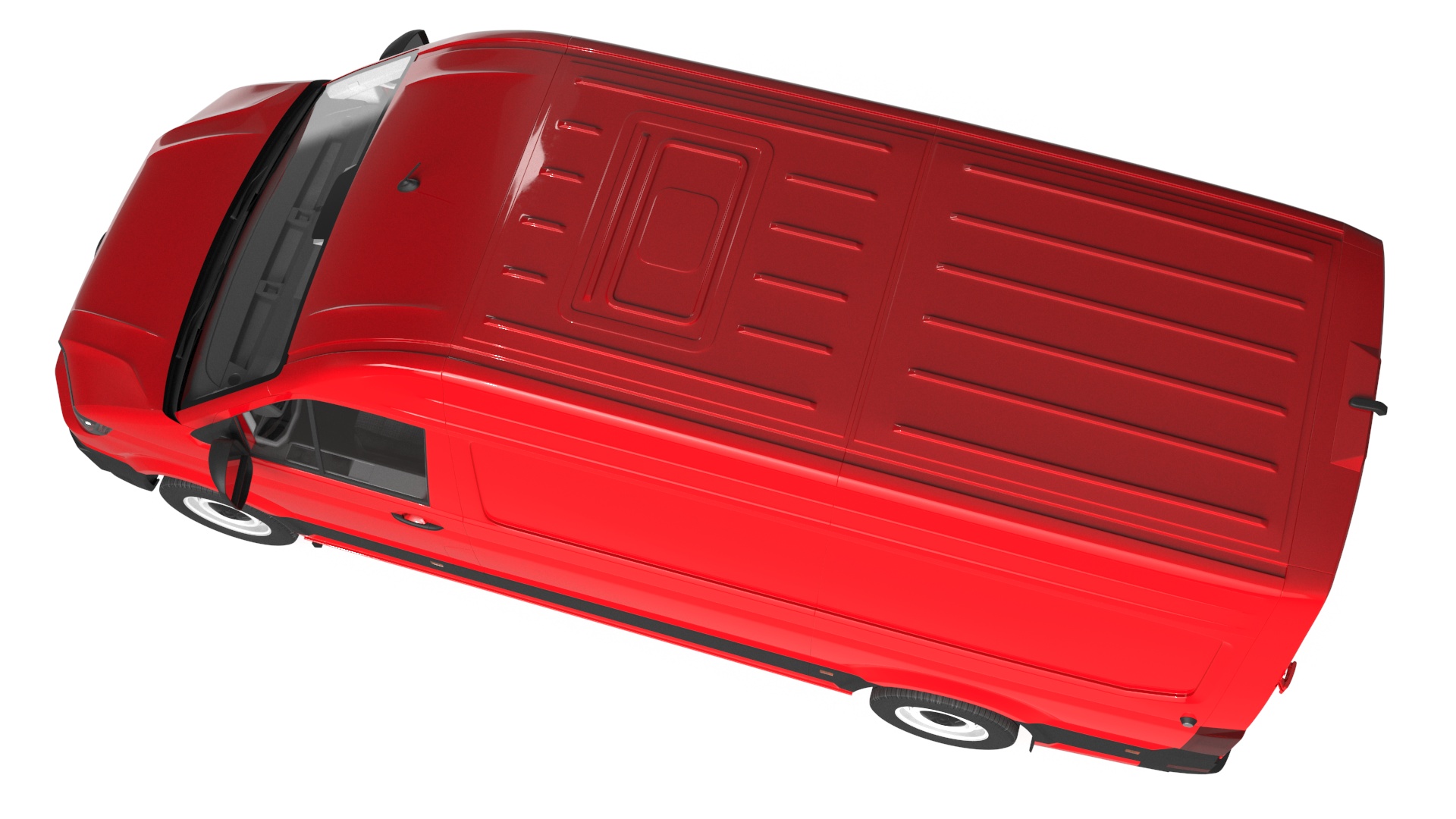 Volkswagen Crafter Van 2024 Red Color 3D