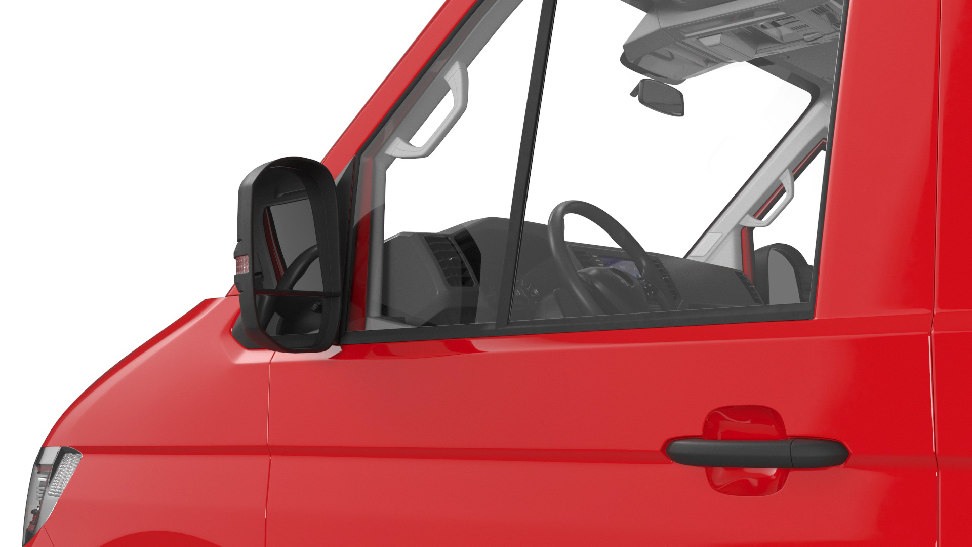 Volkswagen Crafter Van 2024 Red Color 3D