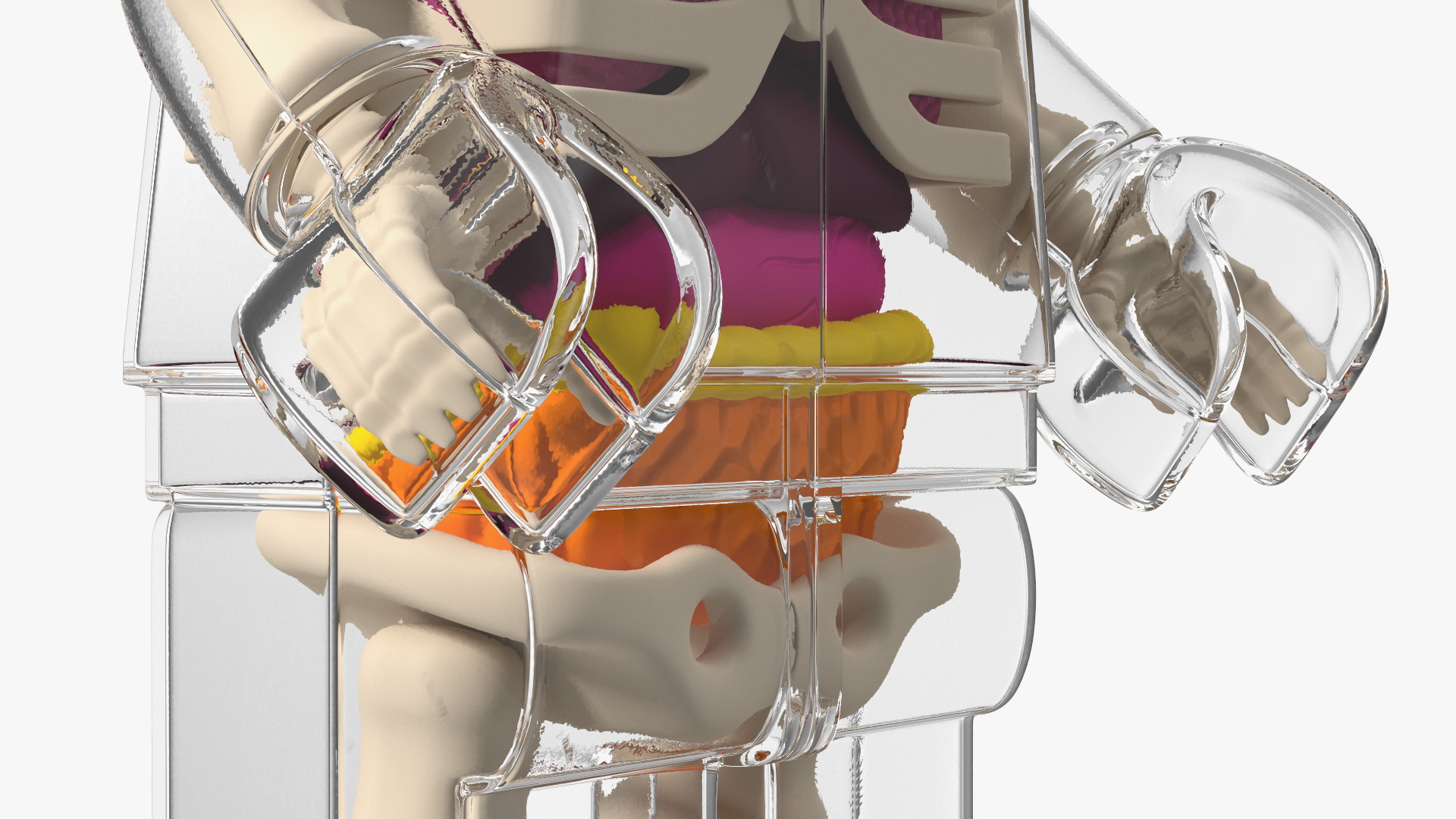 3D model Anatomical LEGO Man Glass