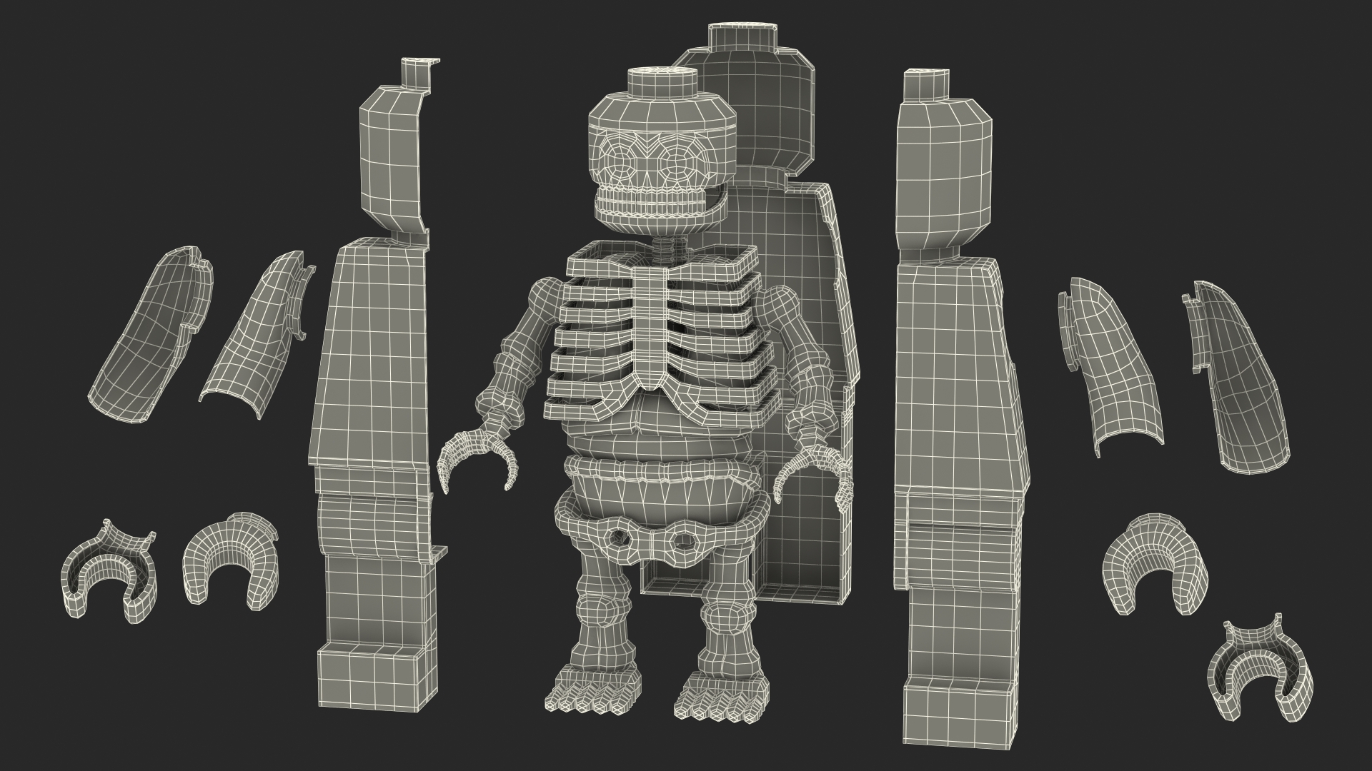 3D model Anatomical LEGO Man Glass