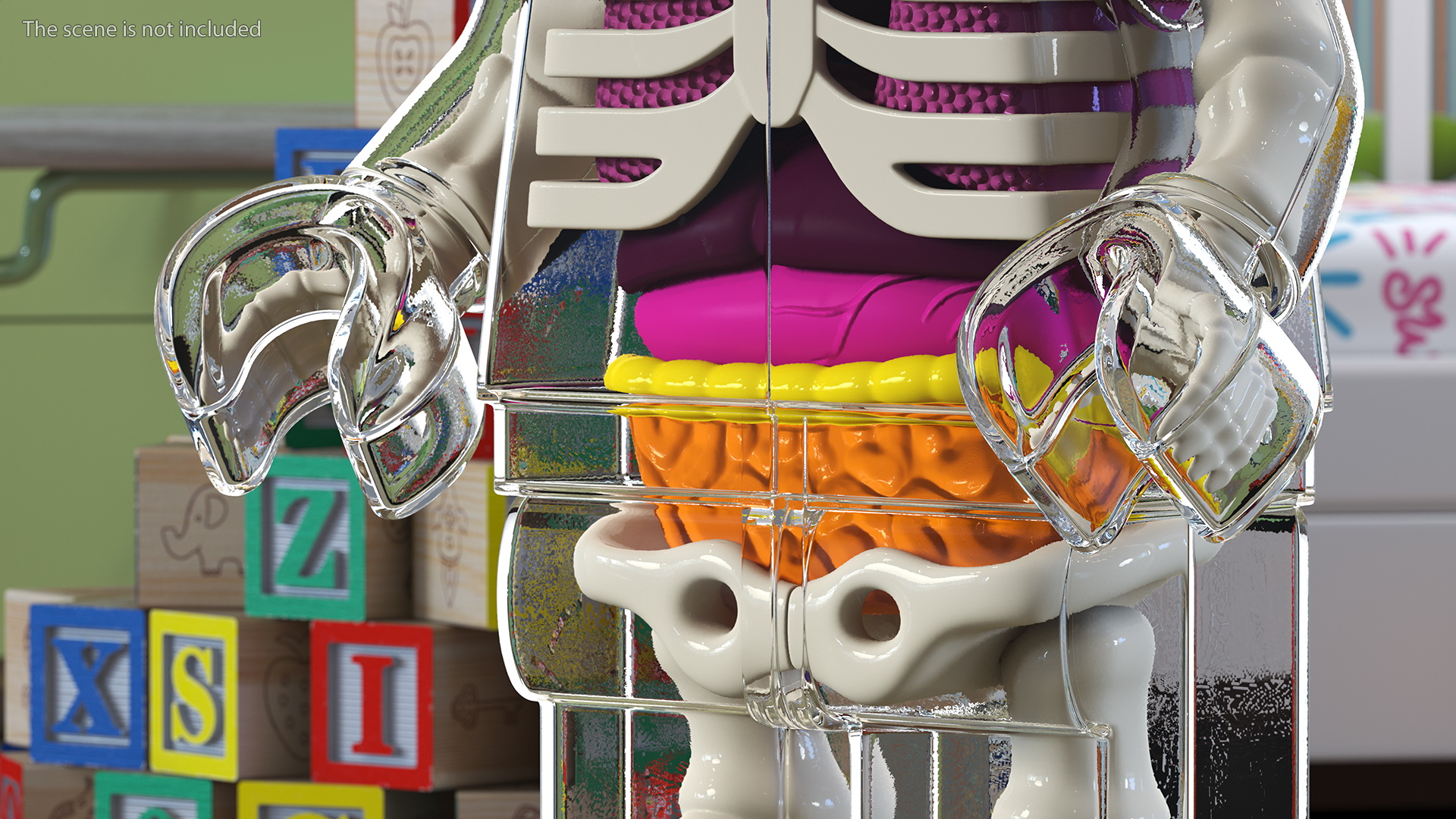 3D model Anatomical LEGO Man Glass