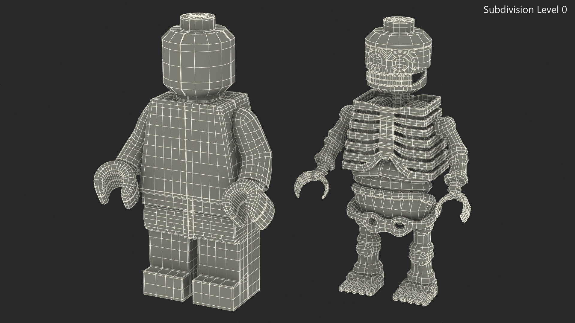 3D model Anatomical LEGO Man Glass