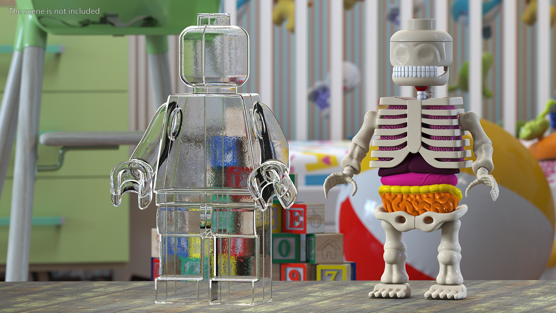 3D model Anatomical LEGO Man Glass