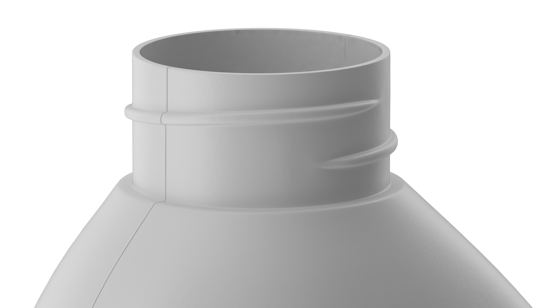 3D White Plastic Bottle of Chemicals model