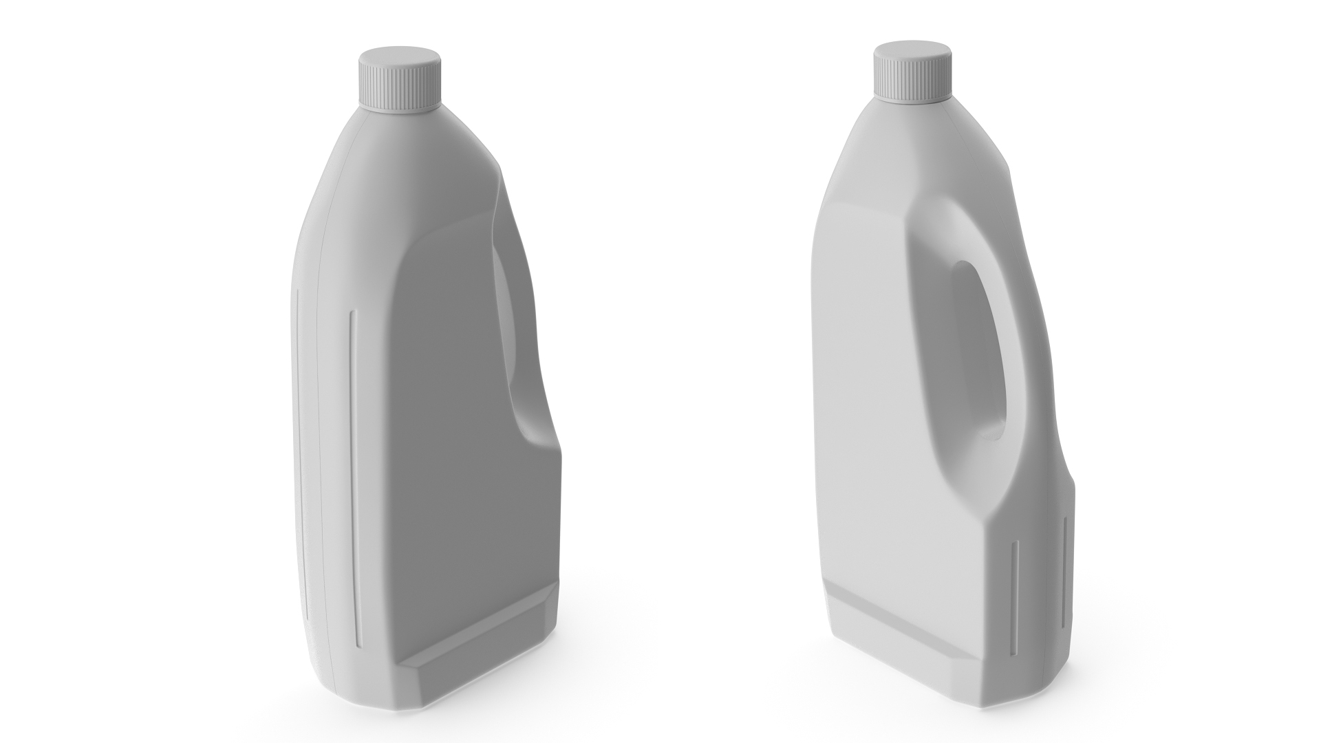 3D White Plastic Bottle of Chemicals model