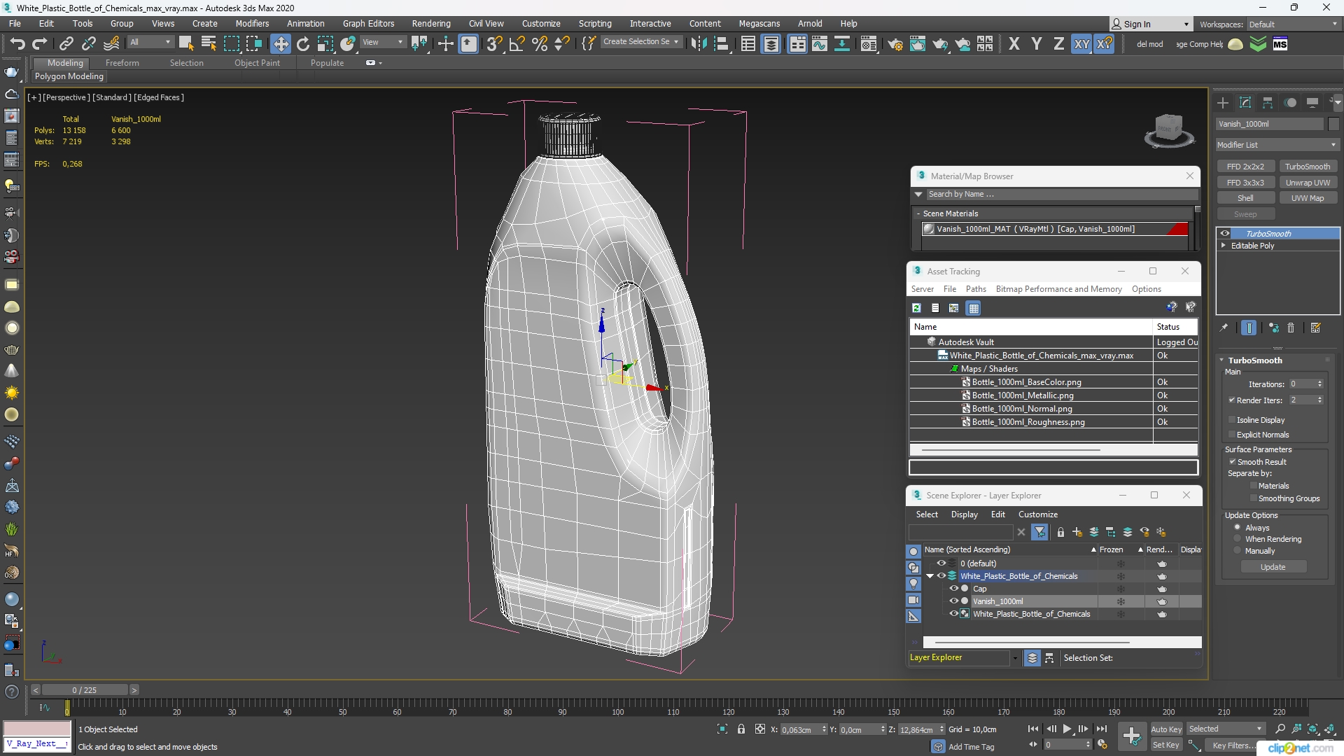 3D White Plastic Bottle of Chemicals model