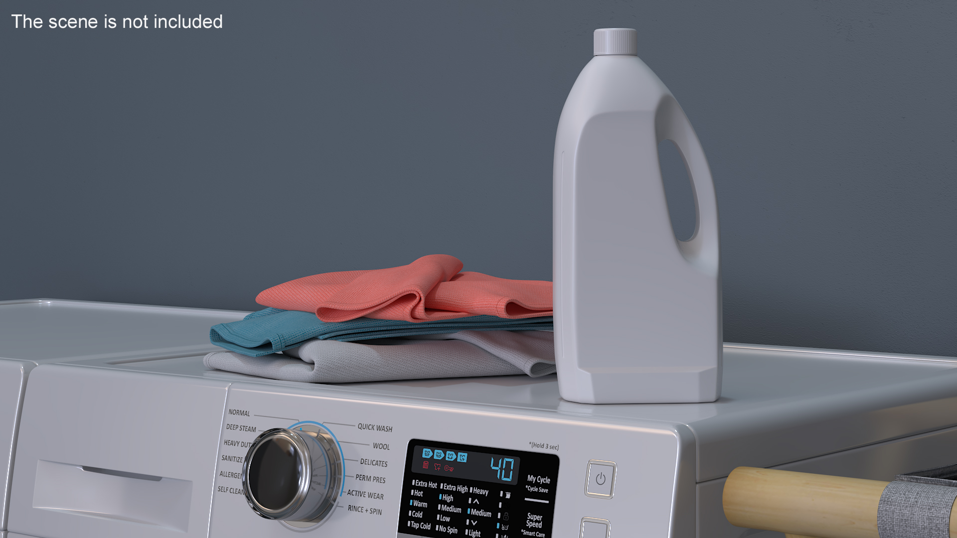 3D White Plastic Bottle of Chemicals model