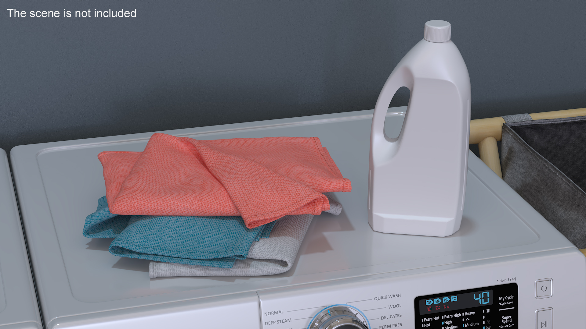 3D White Plastic Bottle of Chemicals model